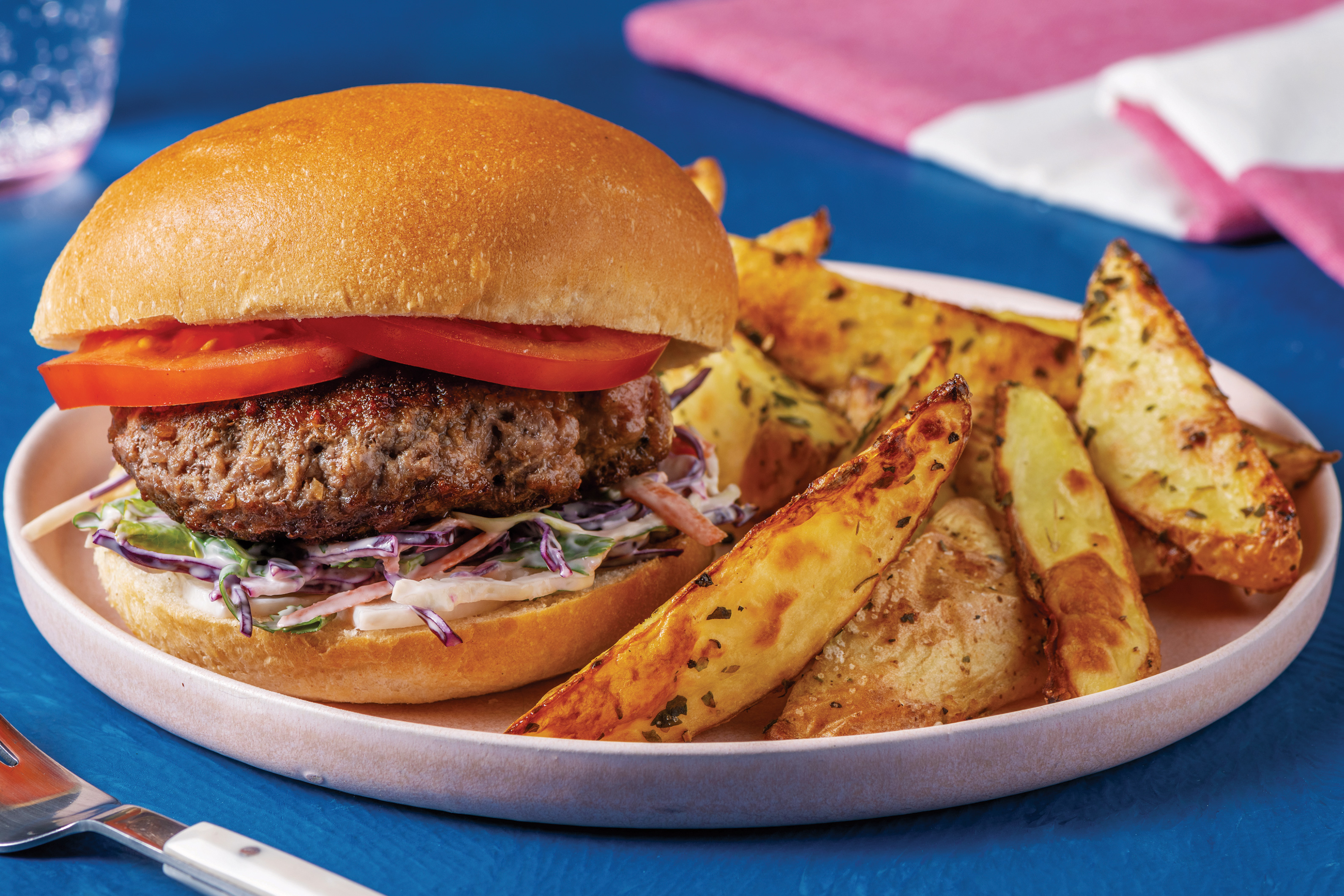 Easy Mexican Beef & Slaw Burger