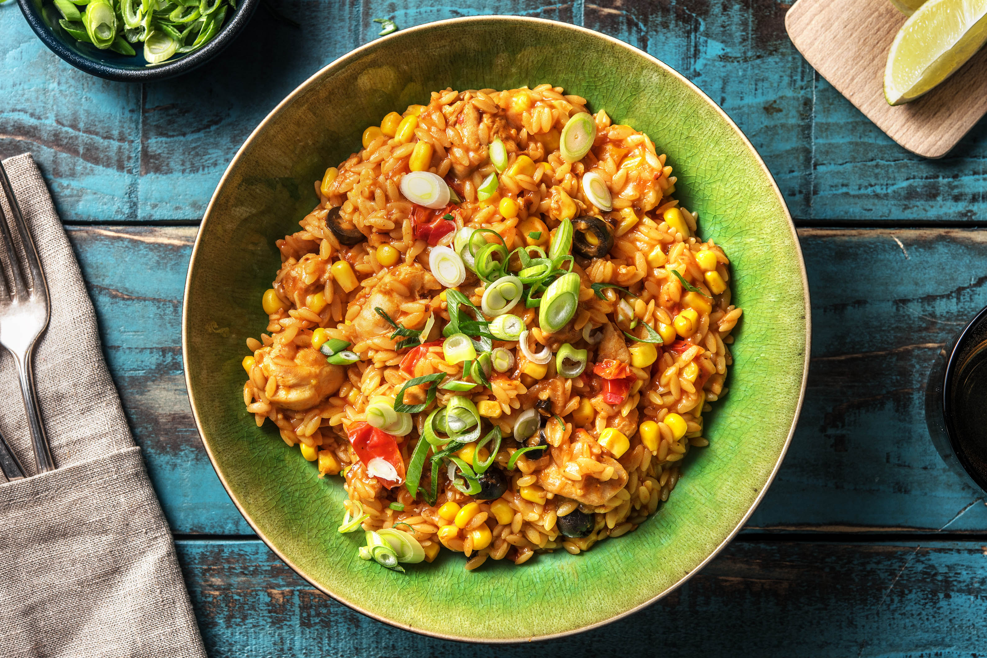 Mexican Chicken Baked Orzo