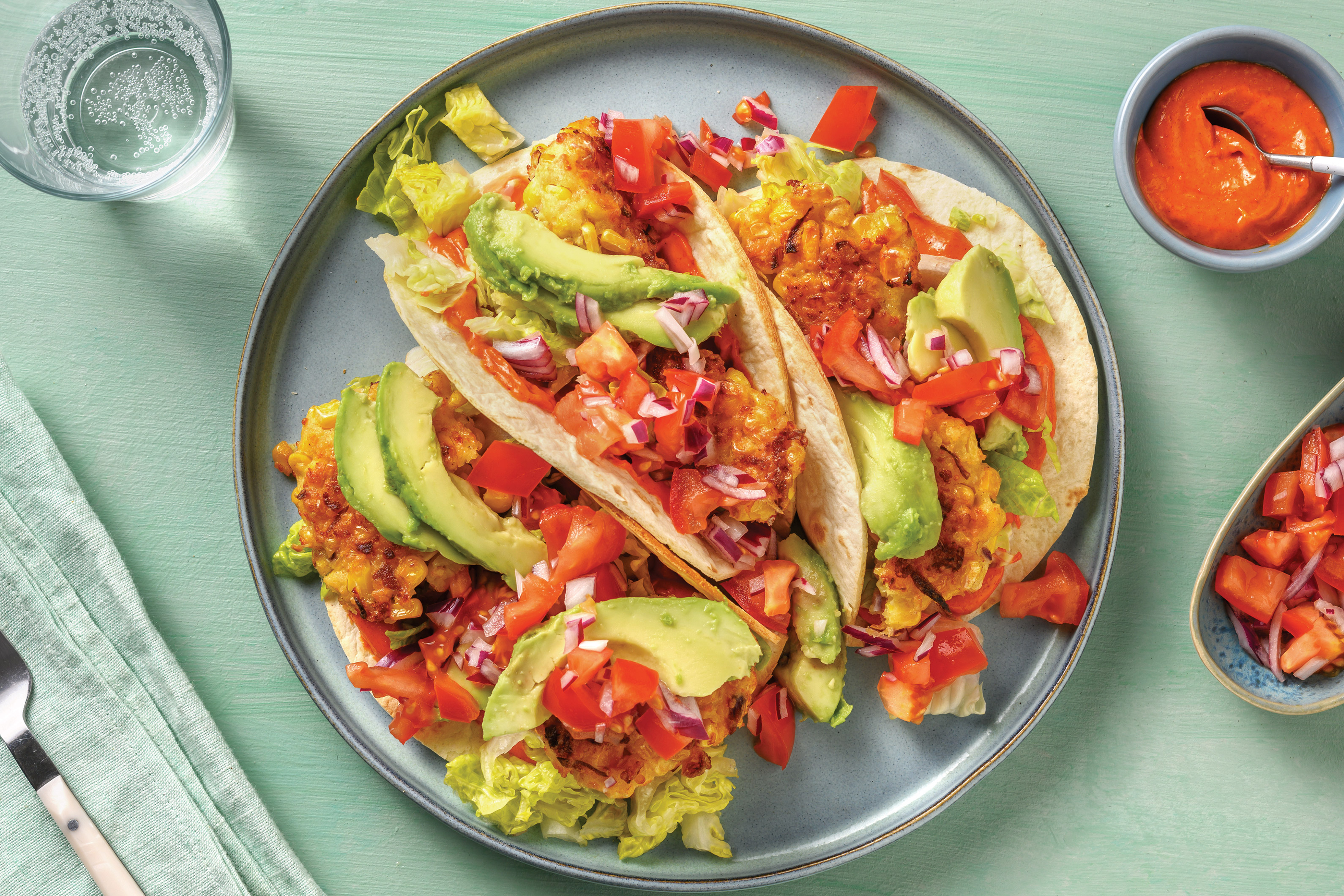 Mexican Corn Fritter Tacos