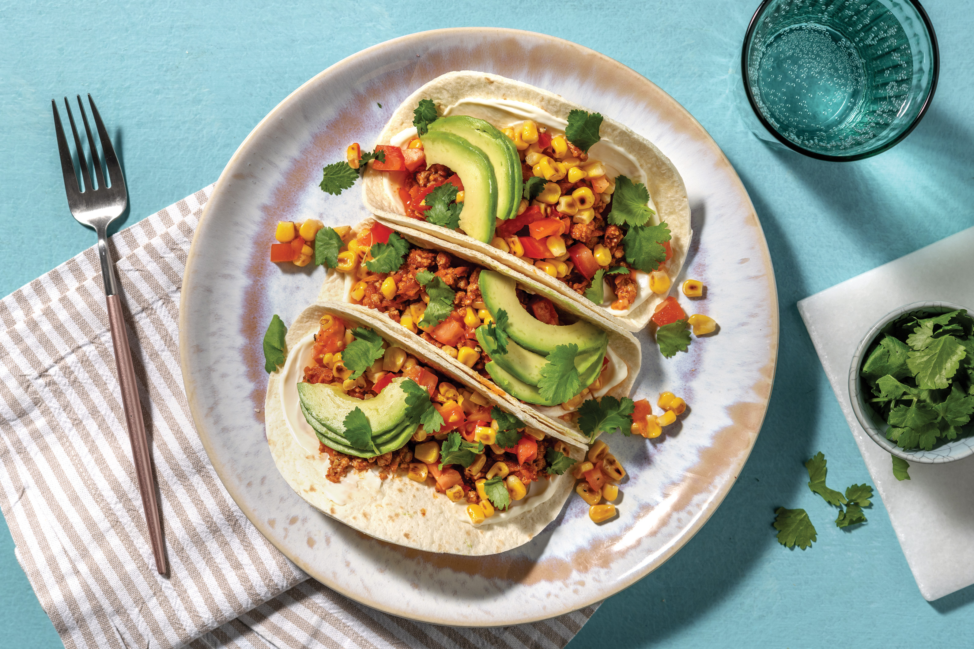 Quick Mexican Pork & Avocado Tacos