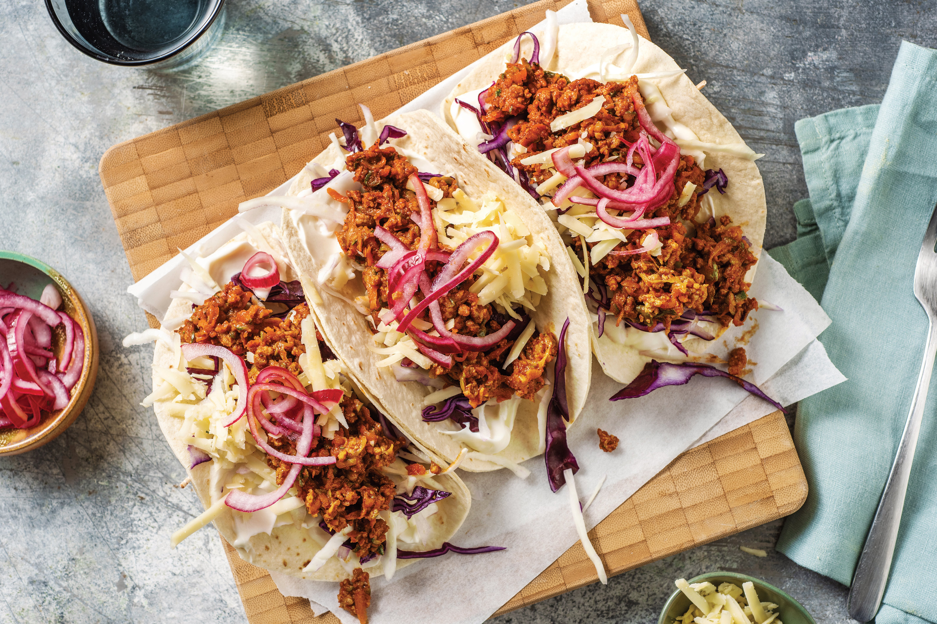 Cheesy Mexican Pork Tacos