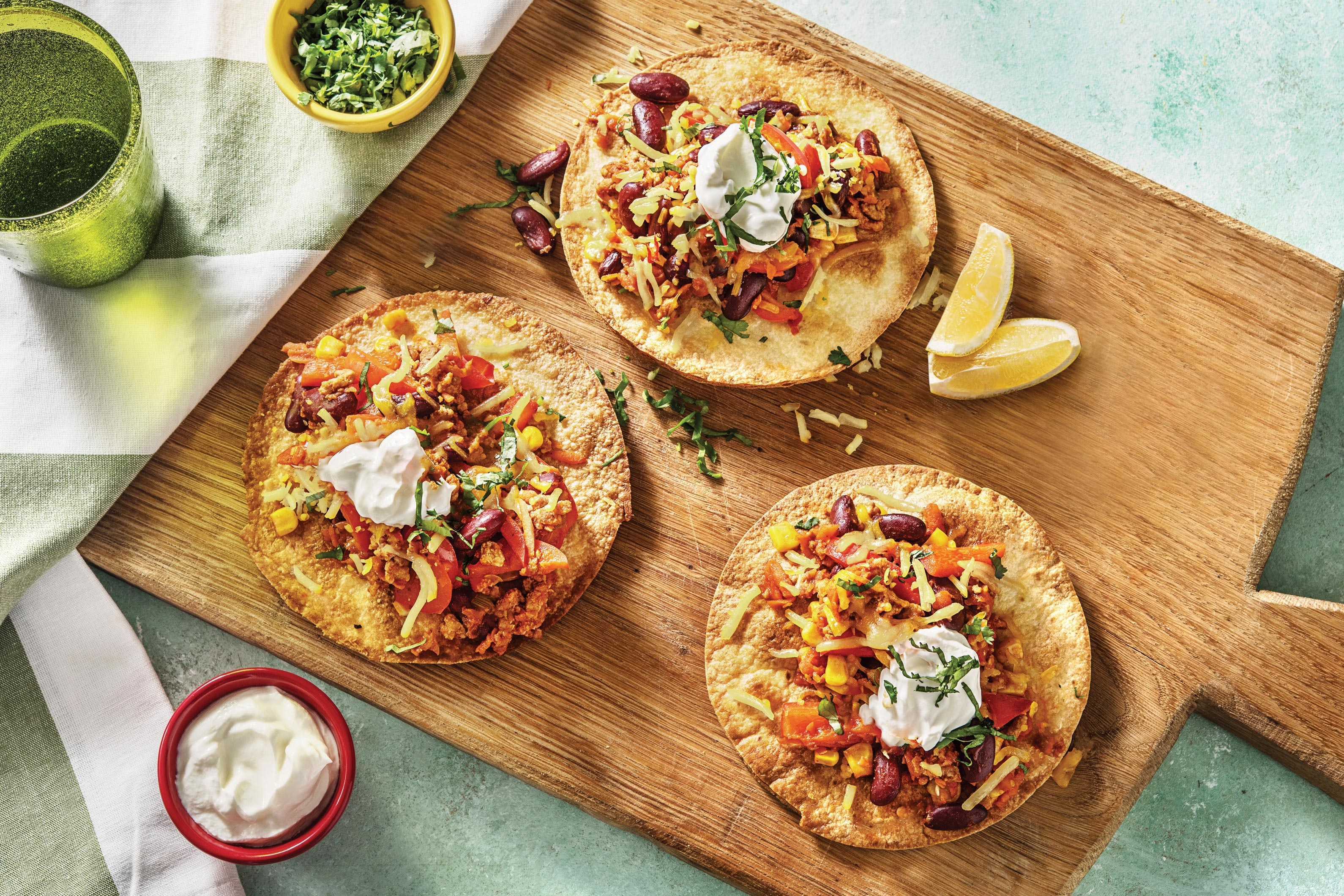 Mexican Pork & Black Bean Tostadas