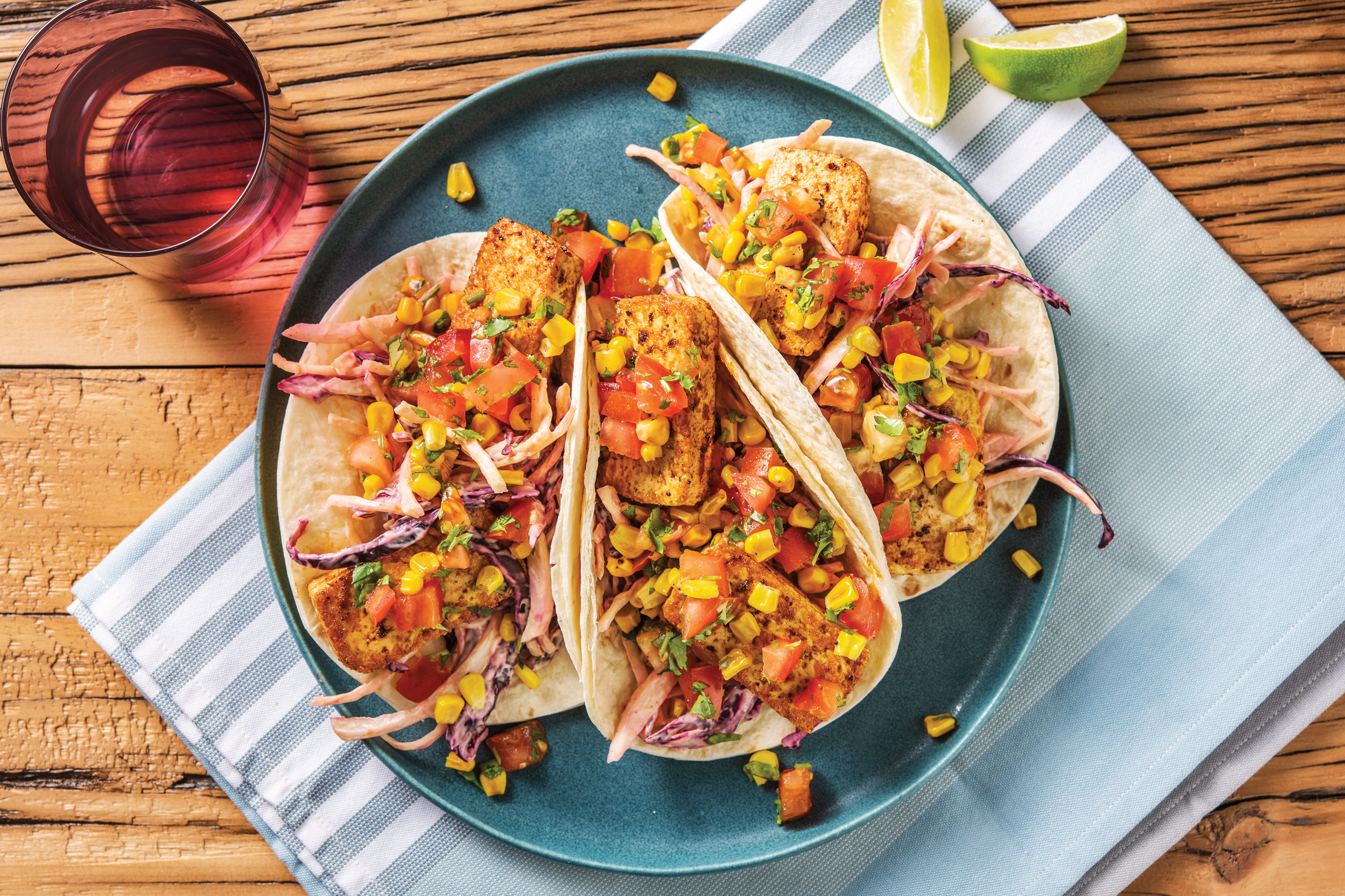 Mexican-Style Tofu & Charred Corn Tacos