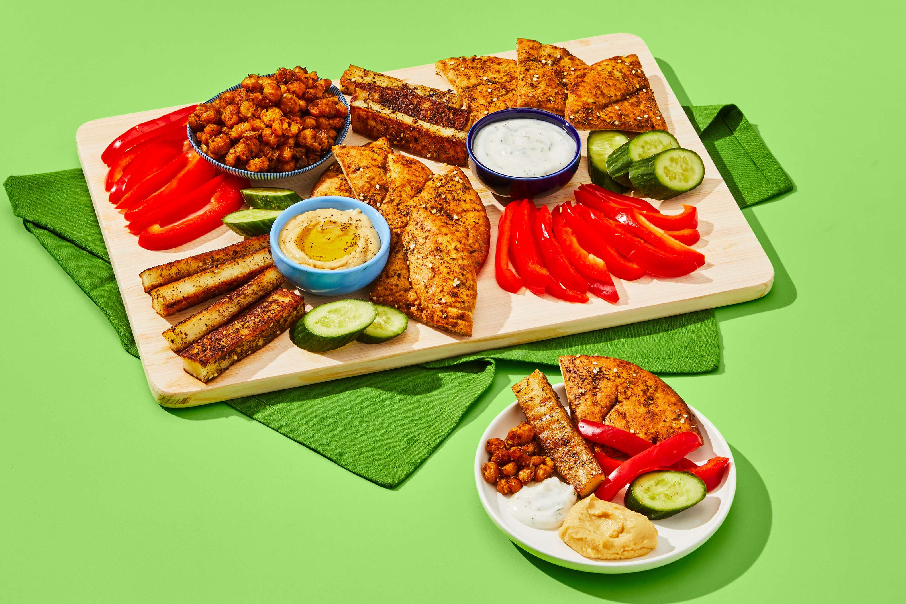 Mezze-Style Grilling Cheese & Pita Board