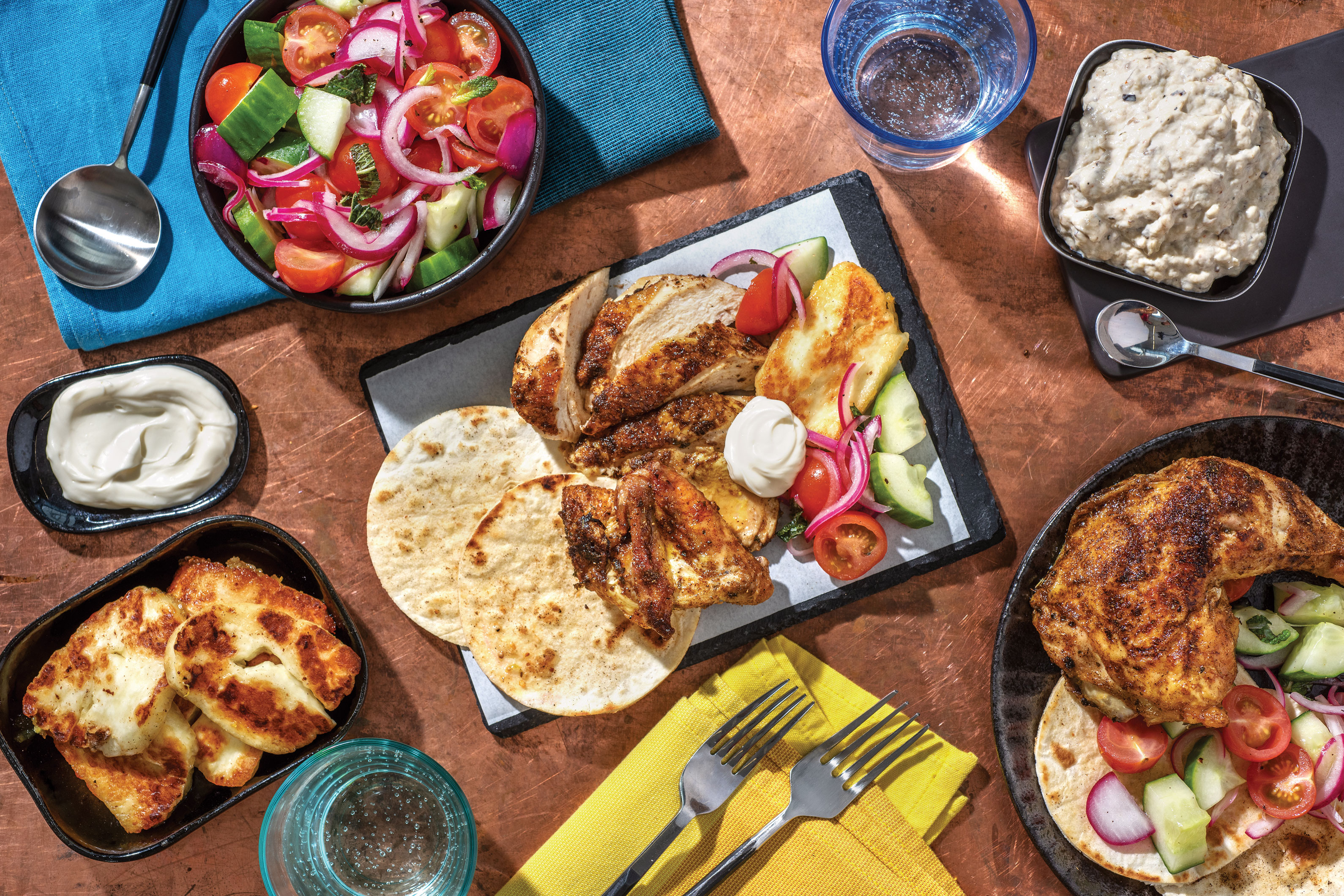 Middle Eastern Chicken Mezze