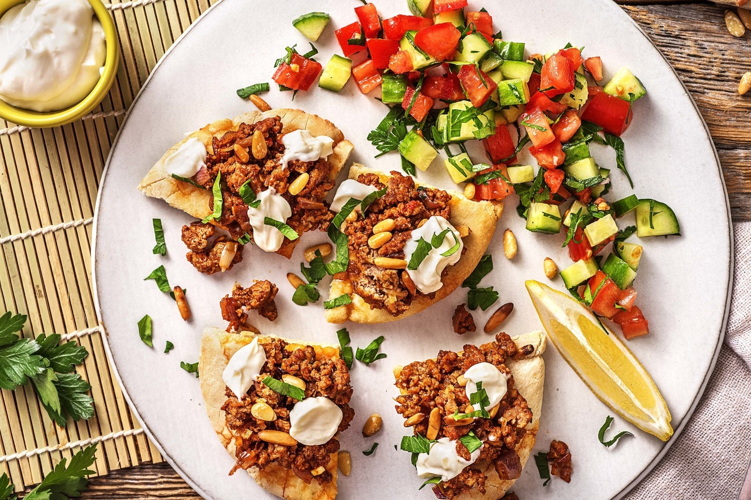 Middle Eastern Lamb 'Pizza'