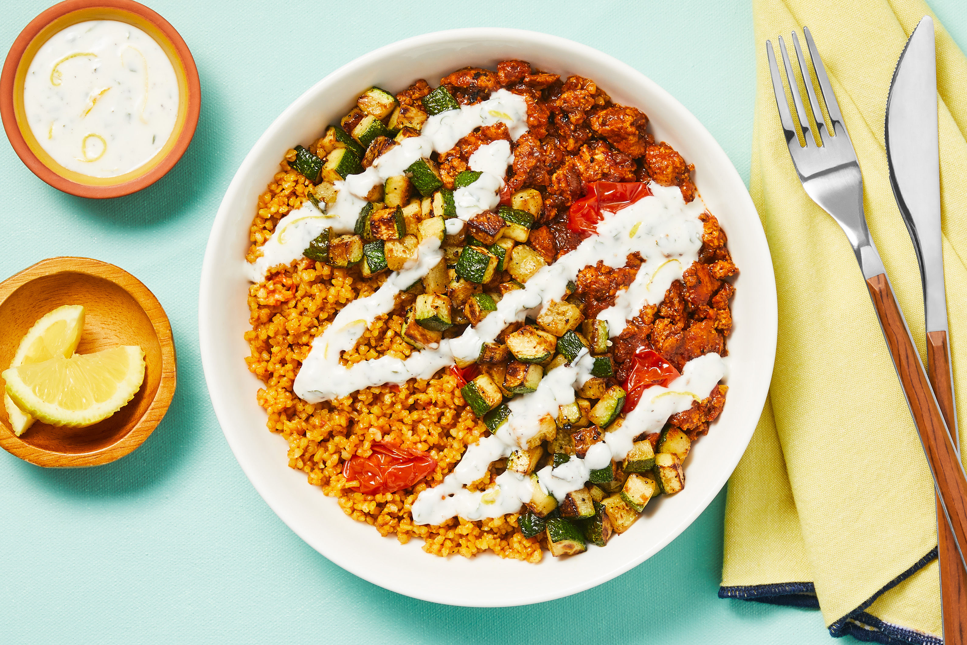 Middle Eastern Spiced Turkey Bowls