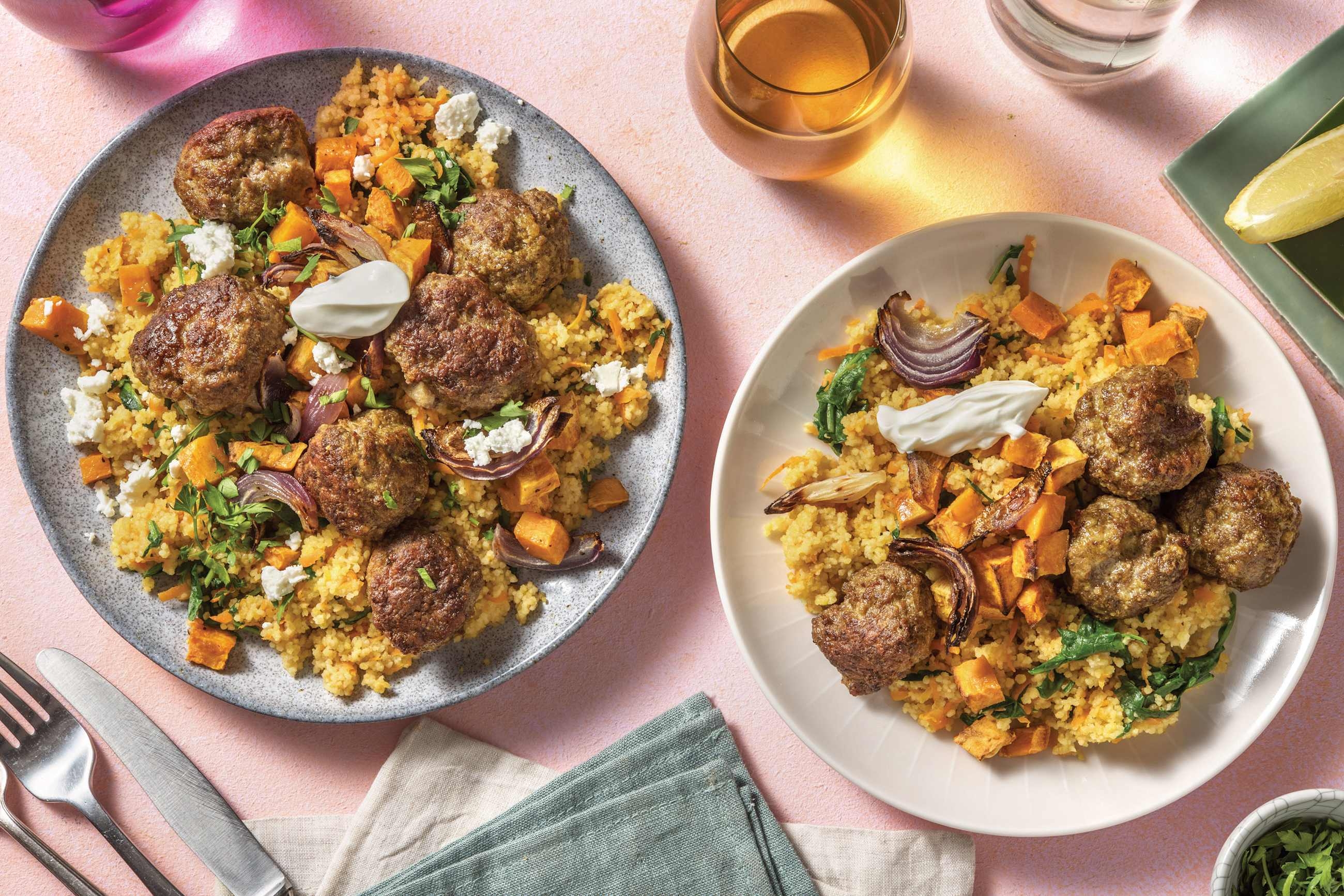 NZ Middle Eastern-Style Beef & Feta Meatballs