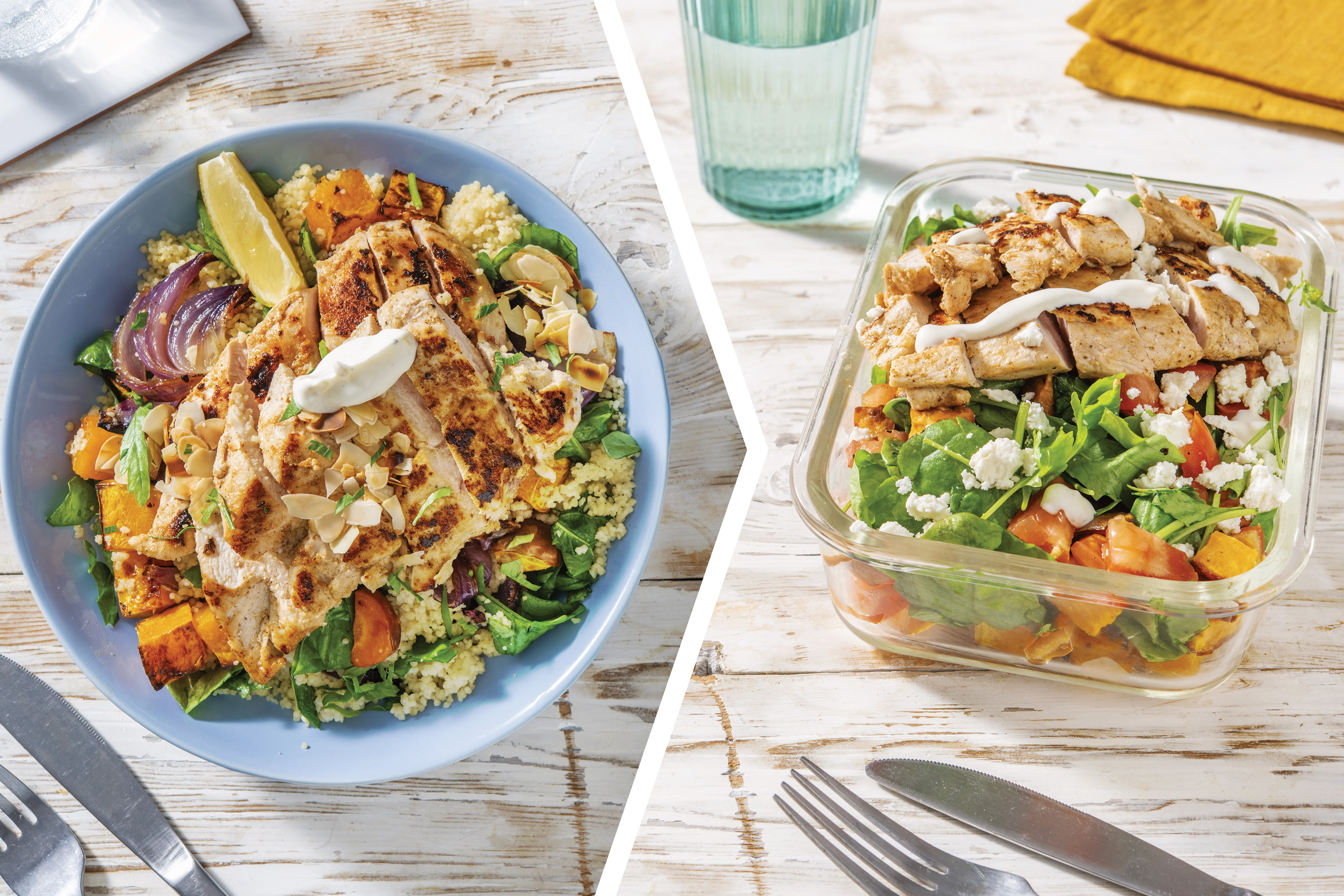 Chermoula Yoghurt Chicken & Roast Veggie Couscous for Dinner