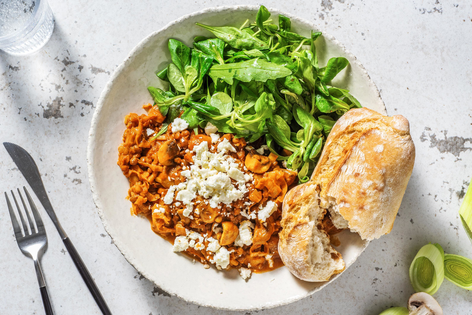 Mijoté de lentilles express aux champignons