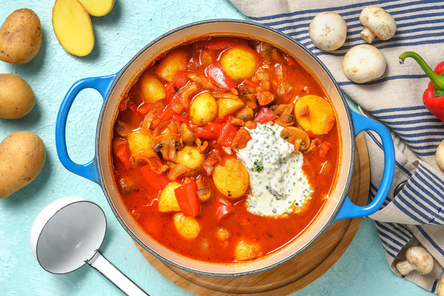 Chorizo-aardappelstoof met spekjes