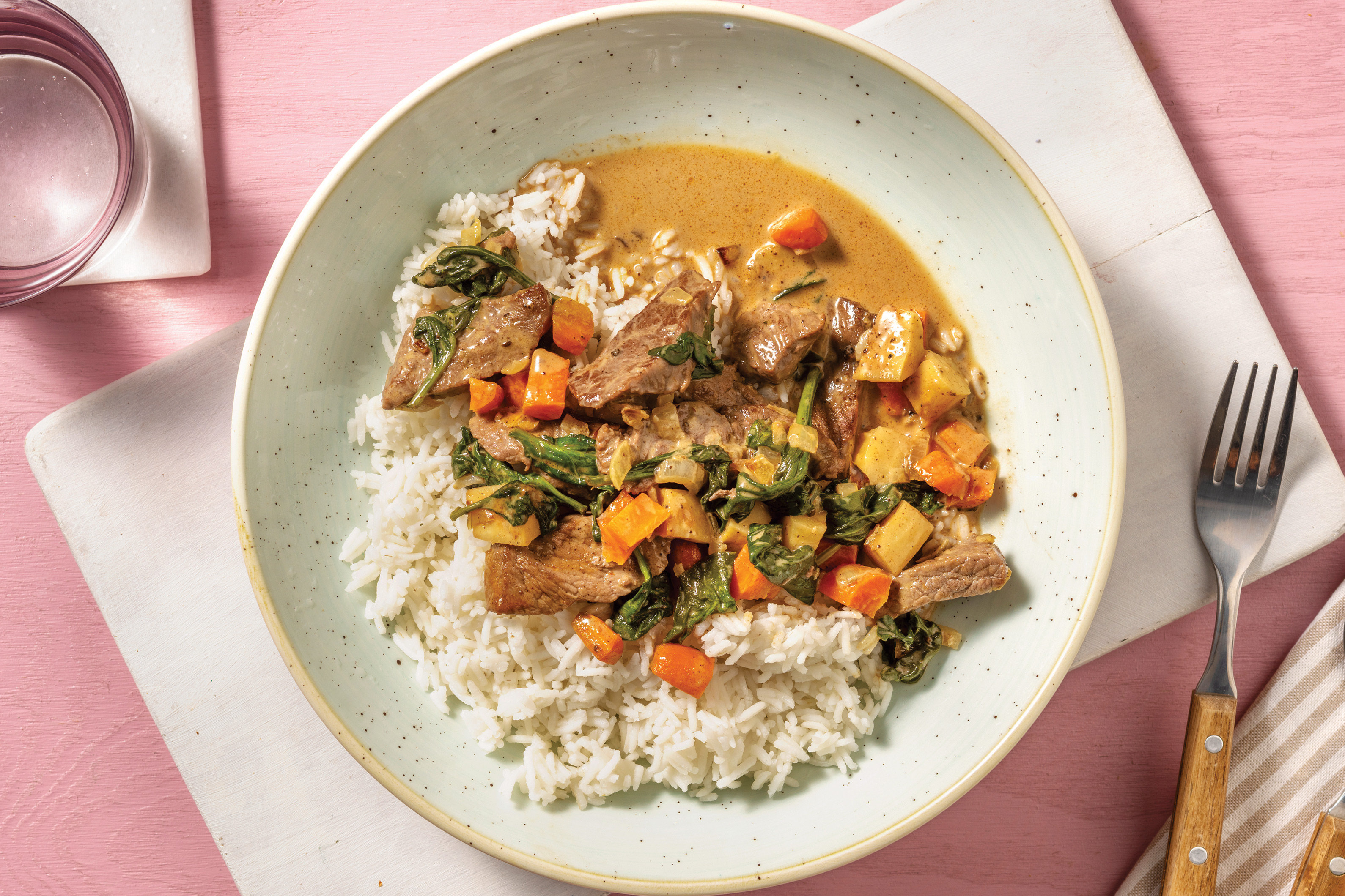 Mild Coconut Beef & Veggie Curry