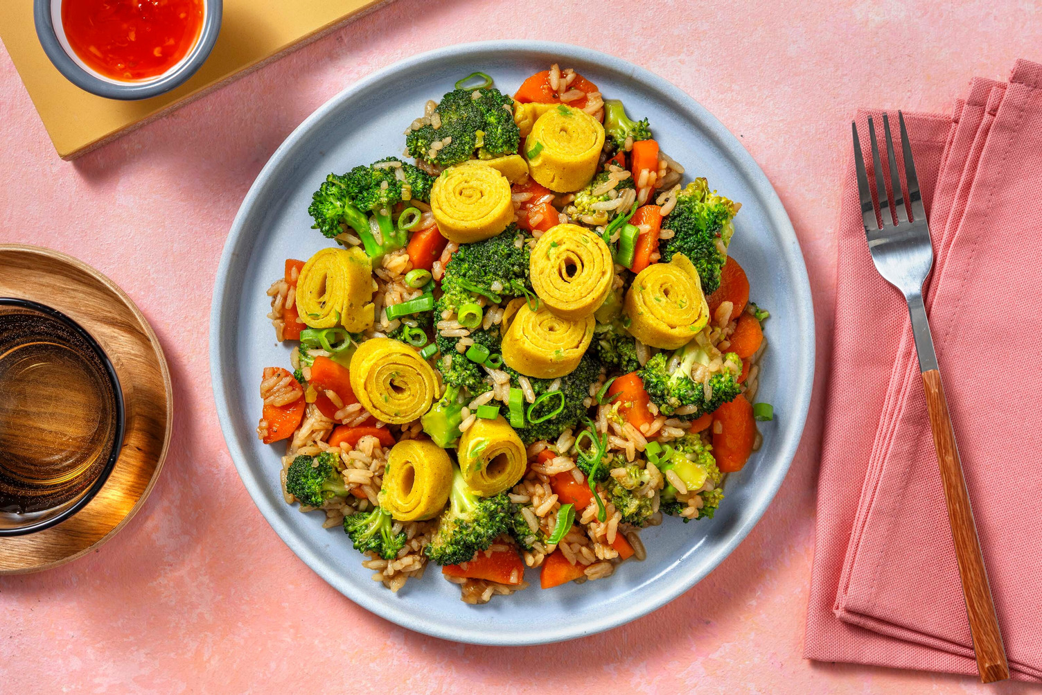 Mildes Nasi Goreng mit Golden Pancakes