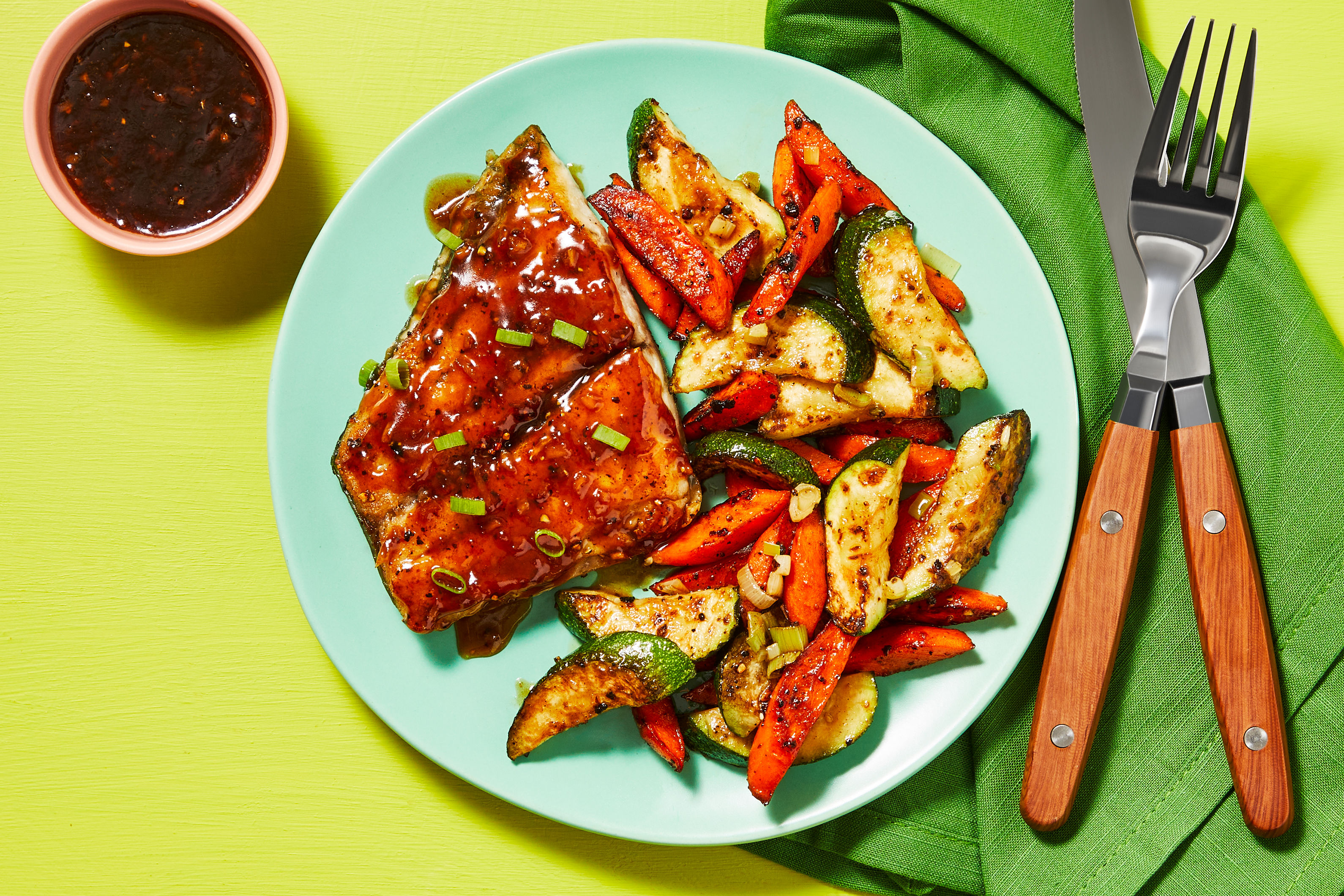 Miso Apricot–Glazed Barramundi