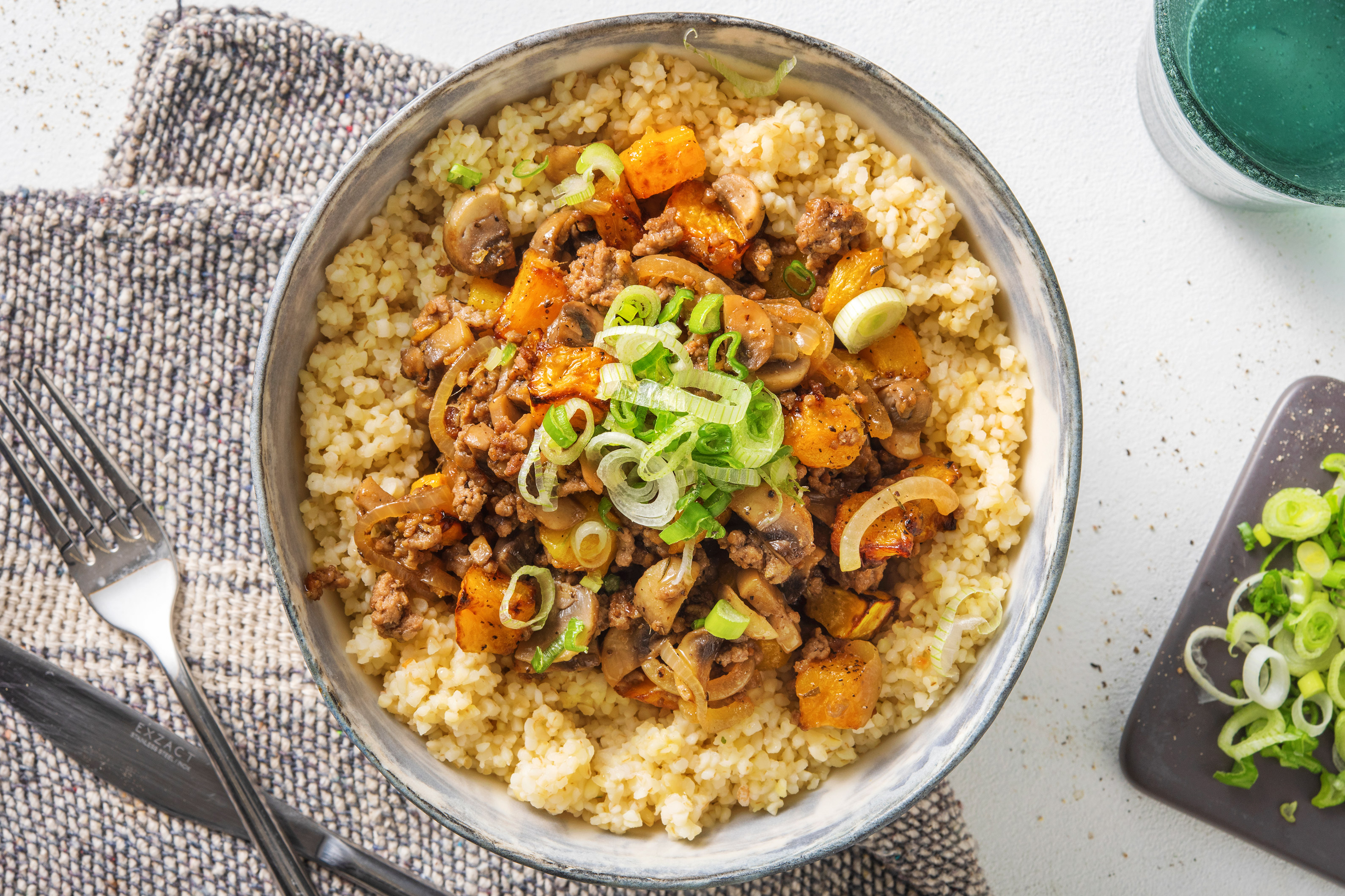 Miso Beef, Mushroom and Roasted Butternut Squash Stew