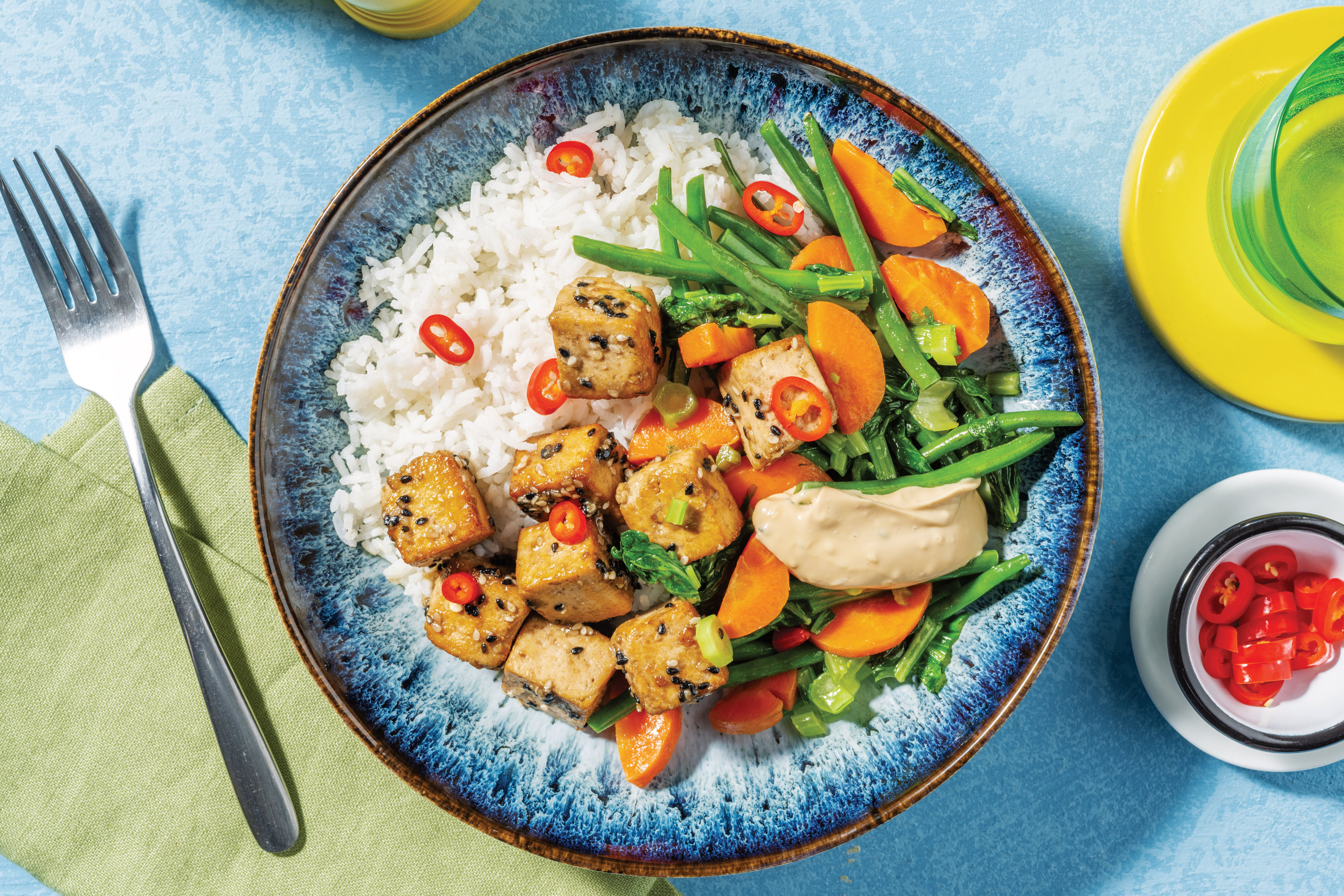 Ponzu-Glazed Tofu & Garlic Rice
