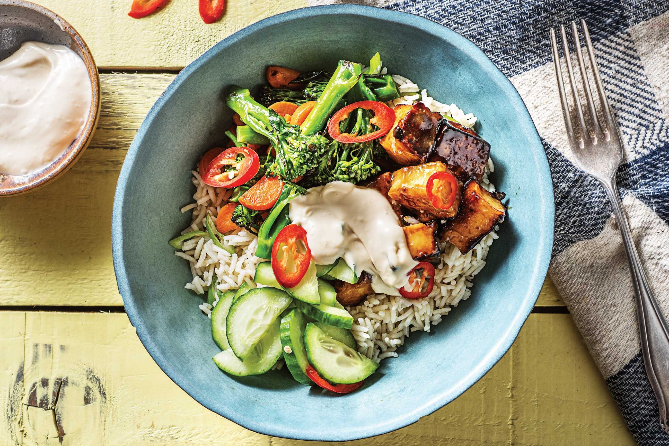 Miso Glazed Tofu Bowl 