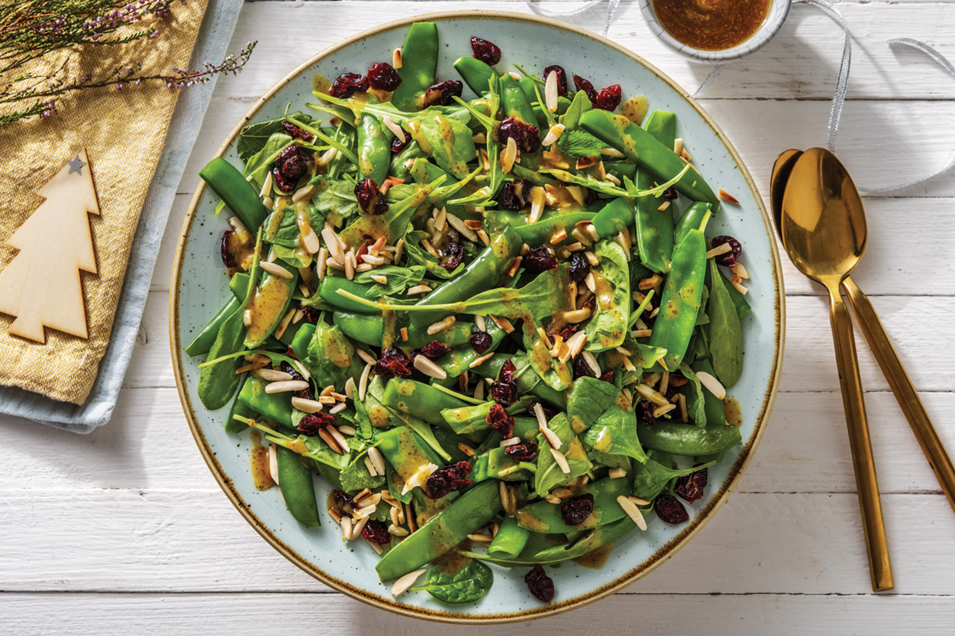 Mixed Pea, Mint & Almond Salad