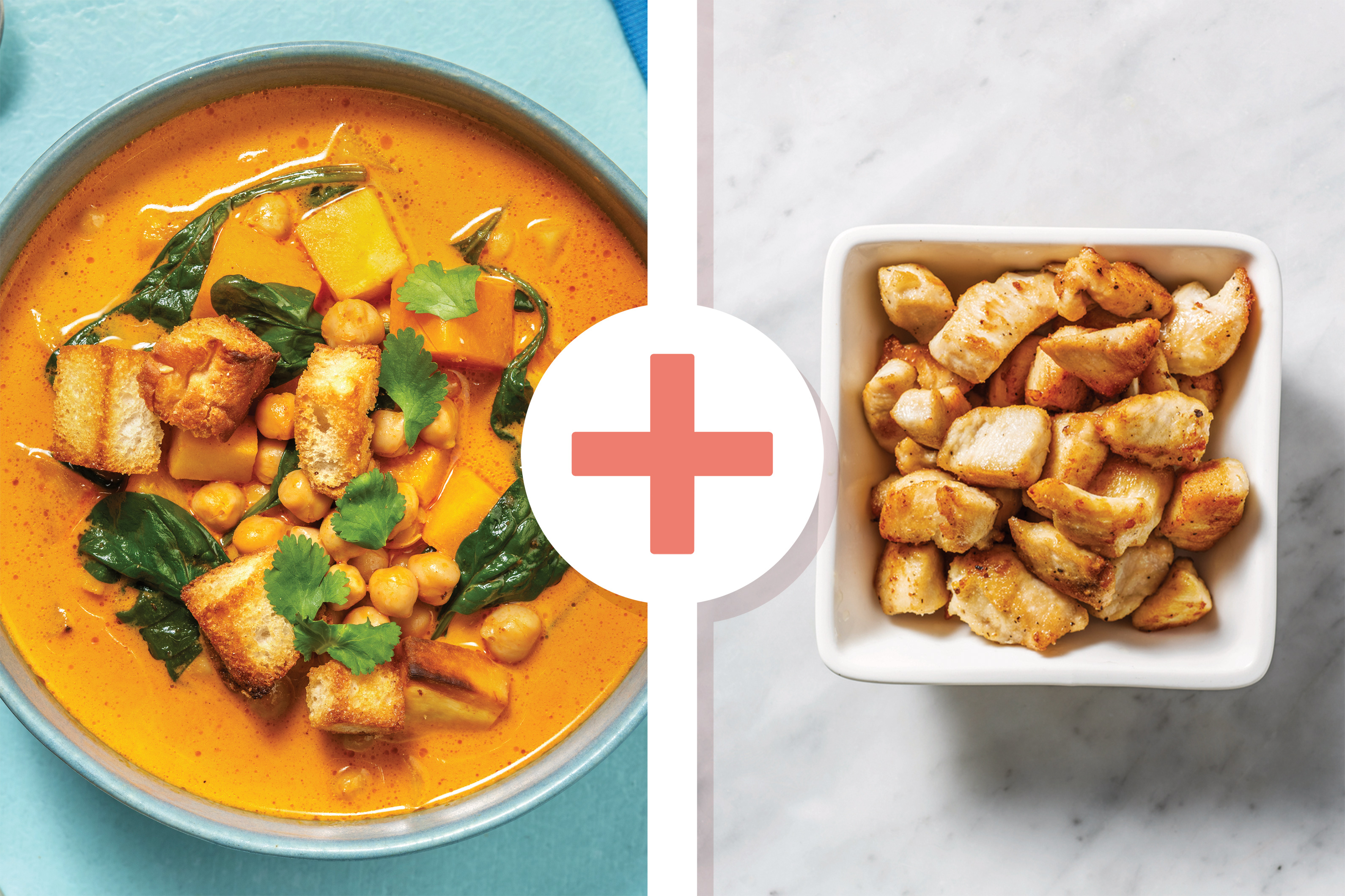 Moroccan Chicken, Chickpea & Pumpkin Soup
