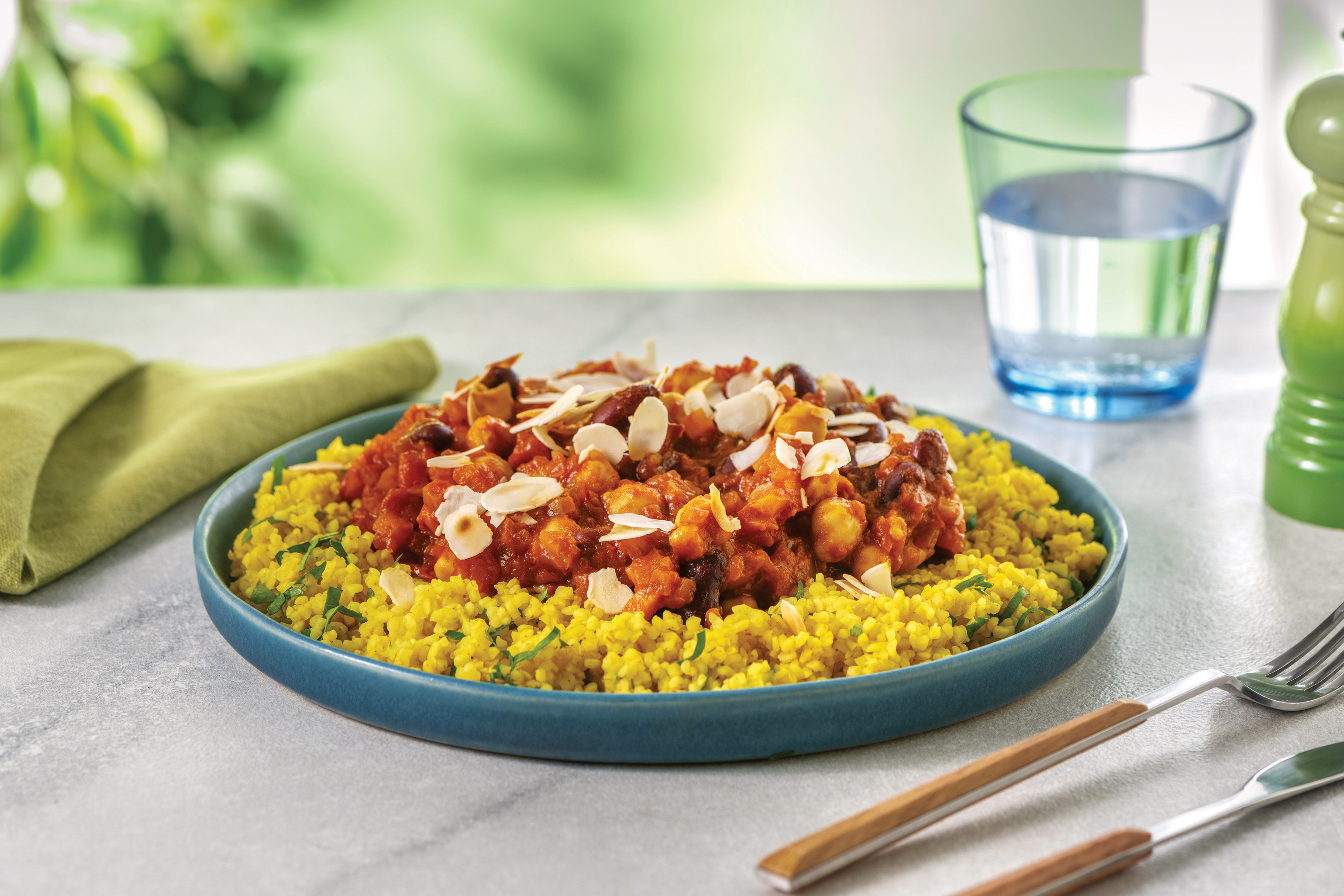 Moroccan Chickpea Tagine with Bulgur Wheat