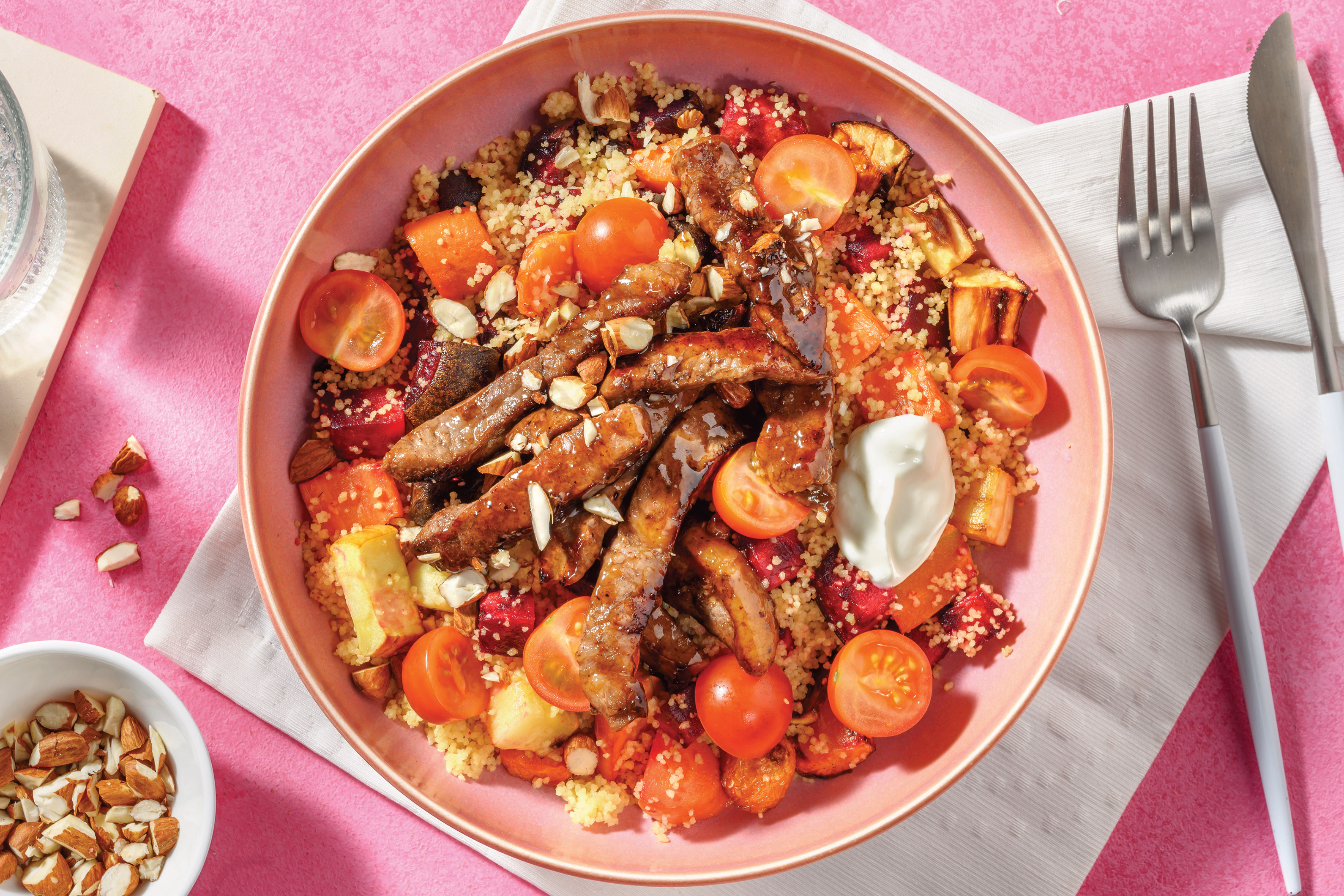 Moroccan Honey Beef & Veggie Couscous