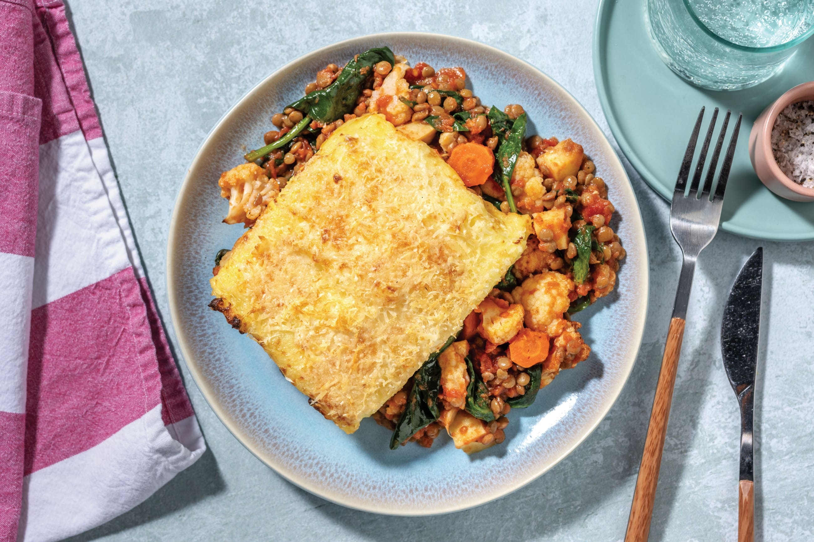 Moroccan Lentil & Cauliflower Pie