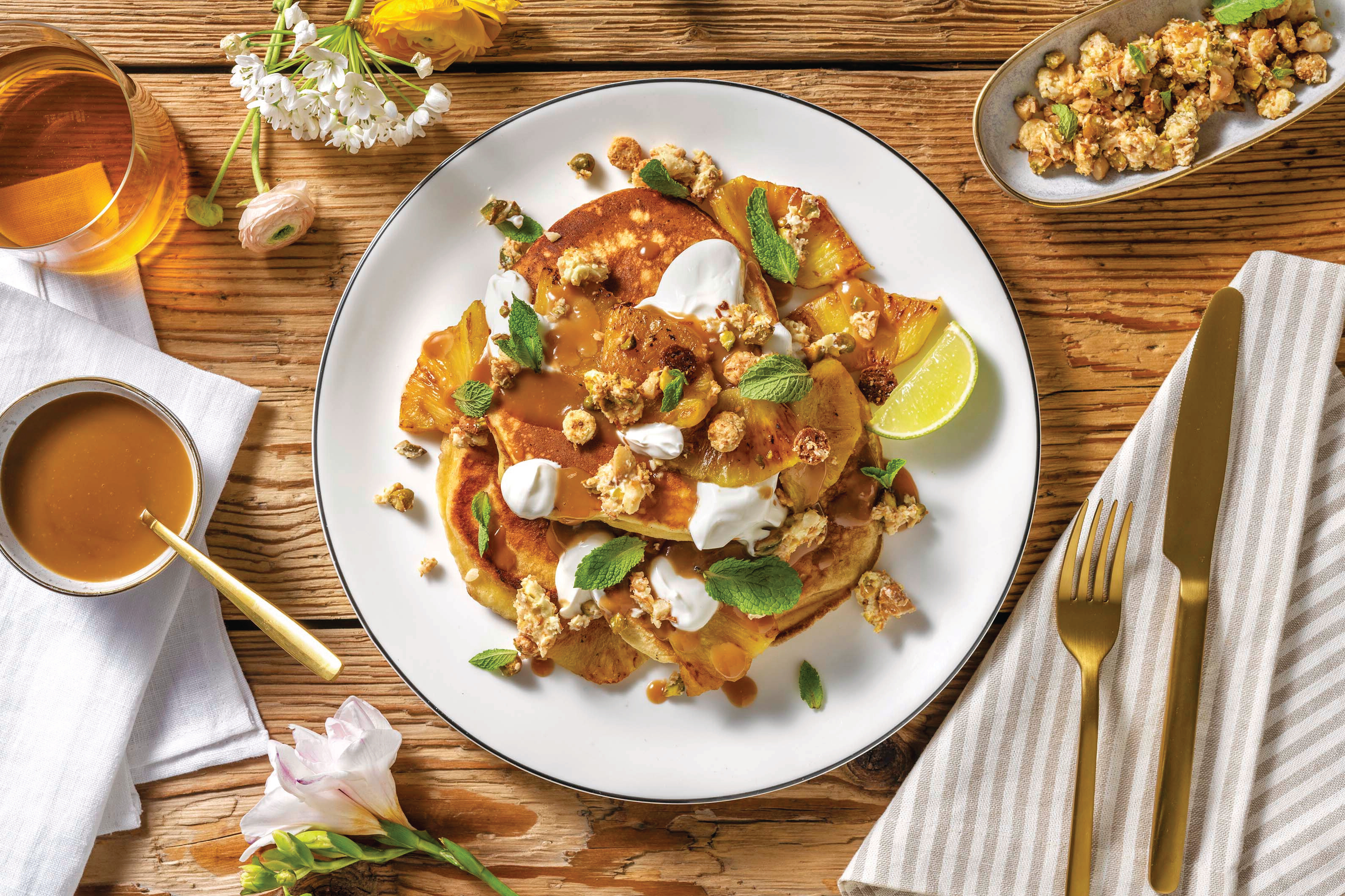 Tropical Pancakes & Charred Pineapple