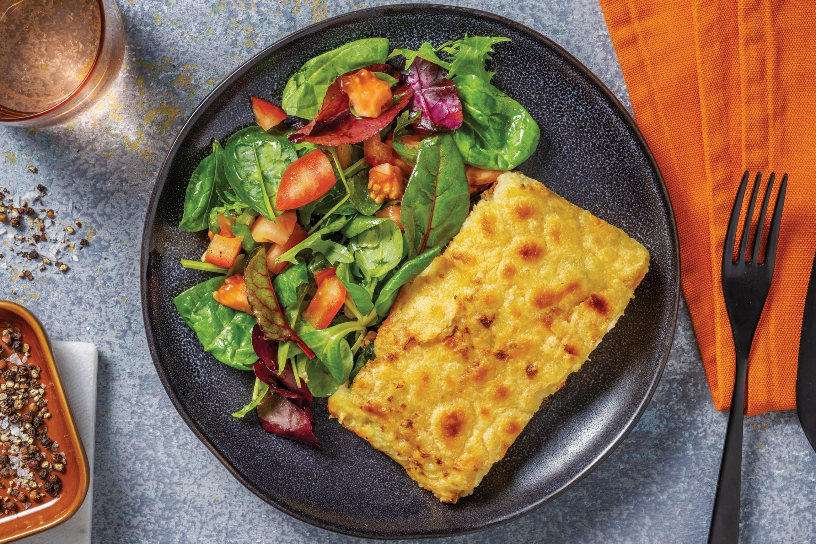 Warming Indian Pork & Cauli-Potato Pie