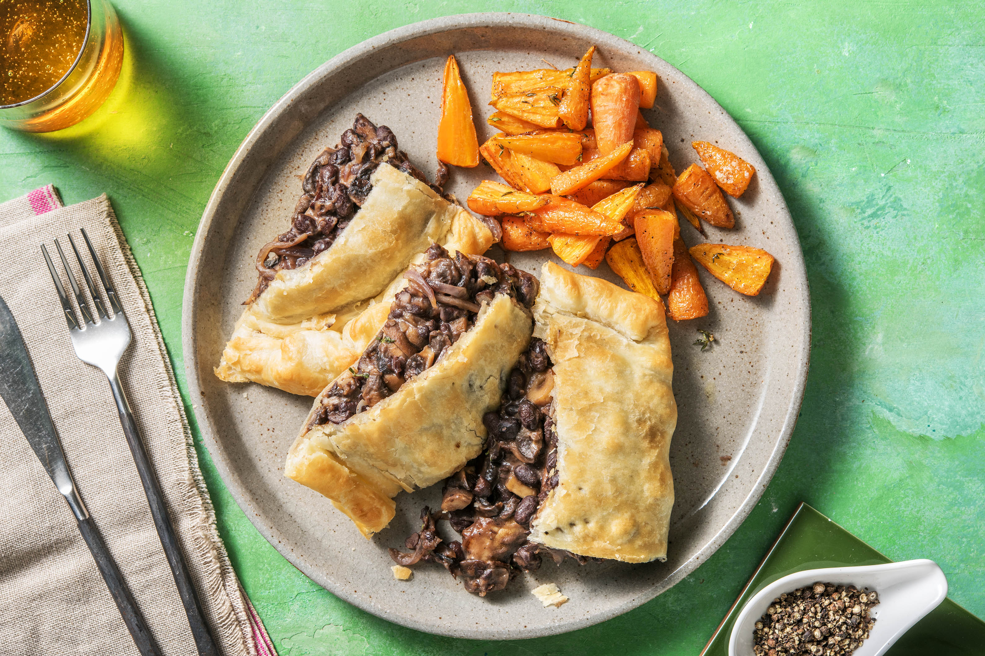Mushroom & Blackbean Wellington