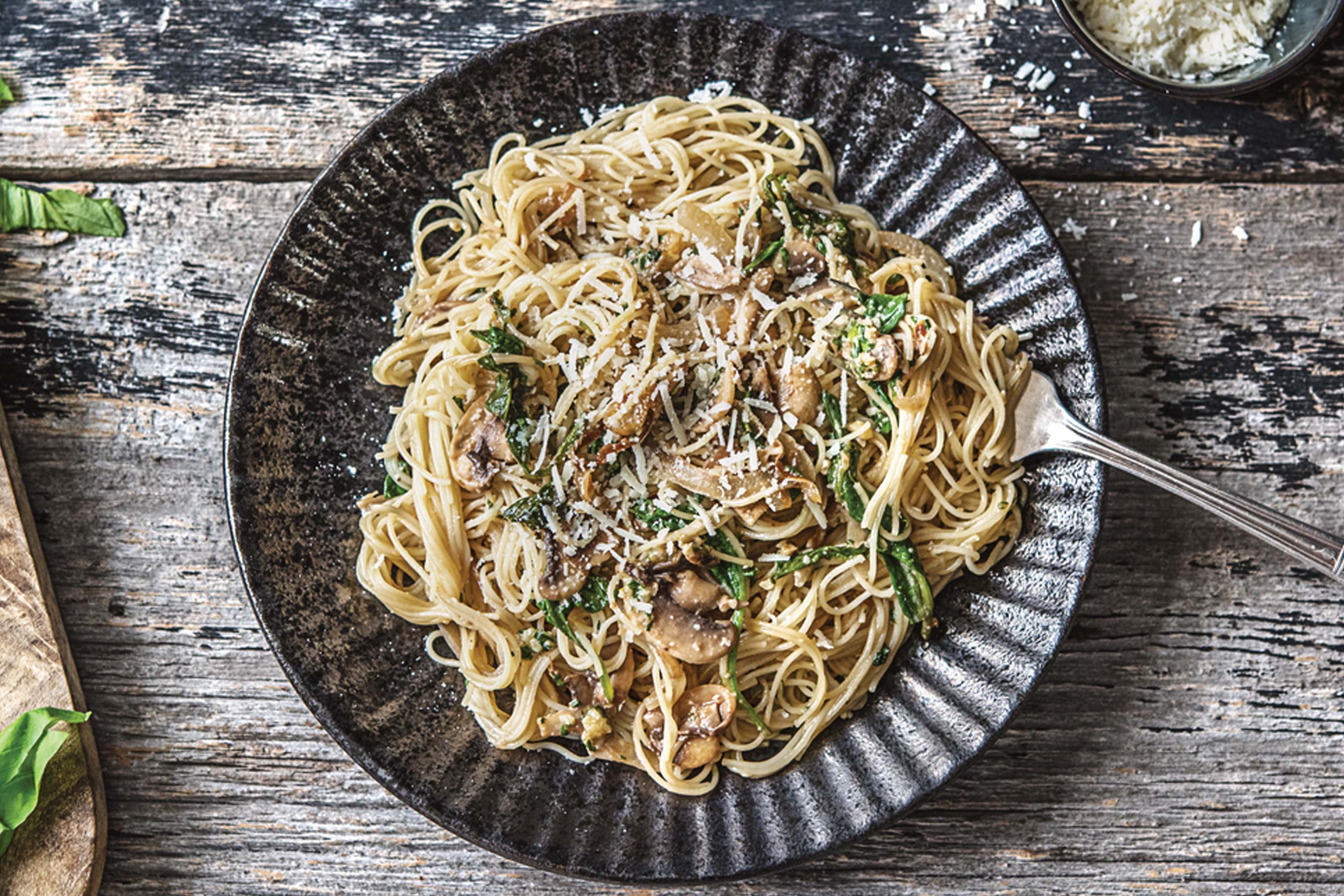 Mushroom Angel Hair Pasta