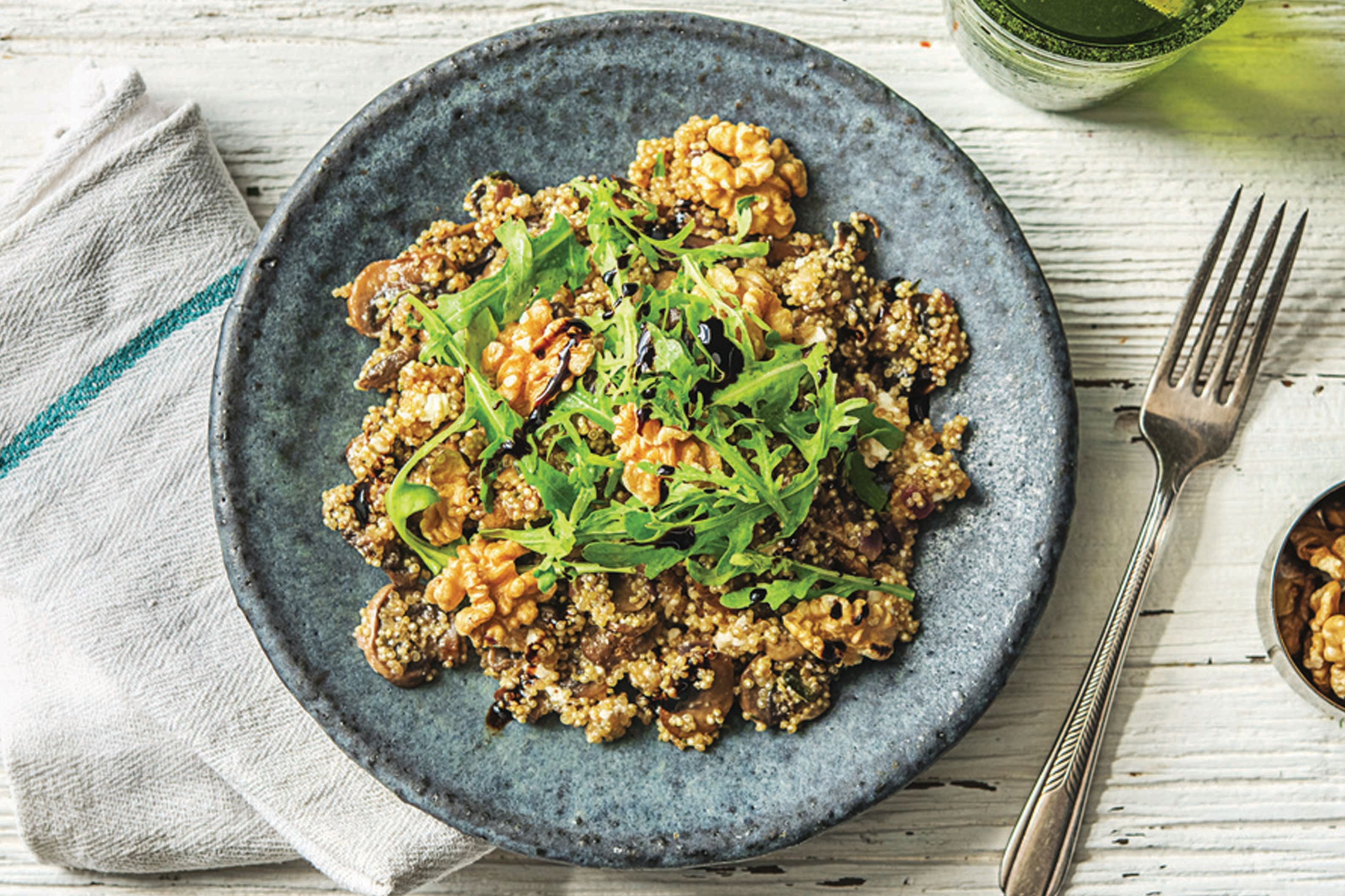 Mushroom Quinoa Balsamic Bowl