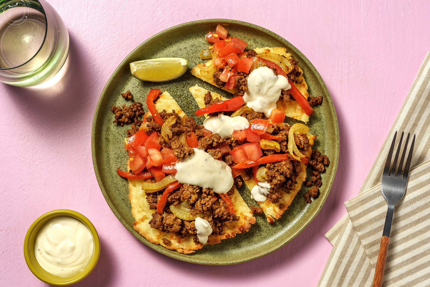 Spiced Beef 'Taco' Naan