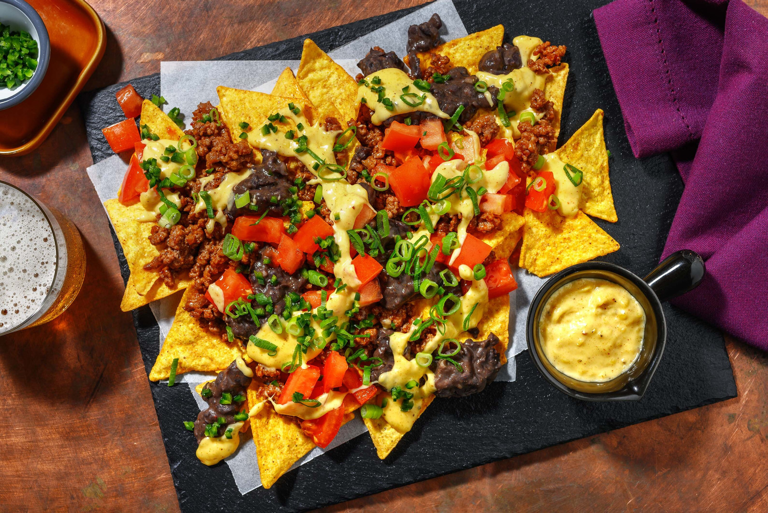 Loaded Spicy Tex-Mex Beef Nachos