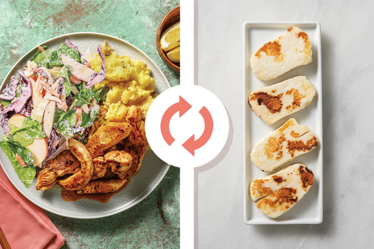 Nan's Haloumi & Apple Slaw