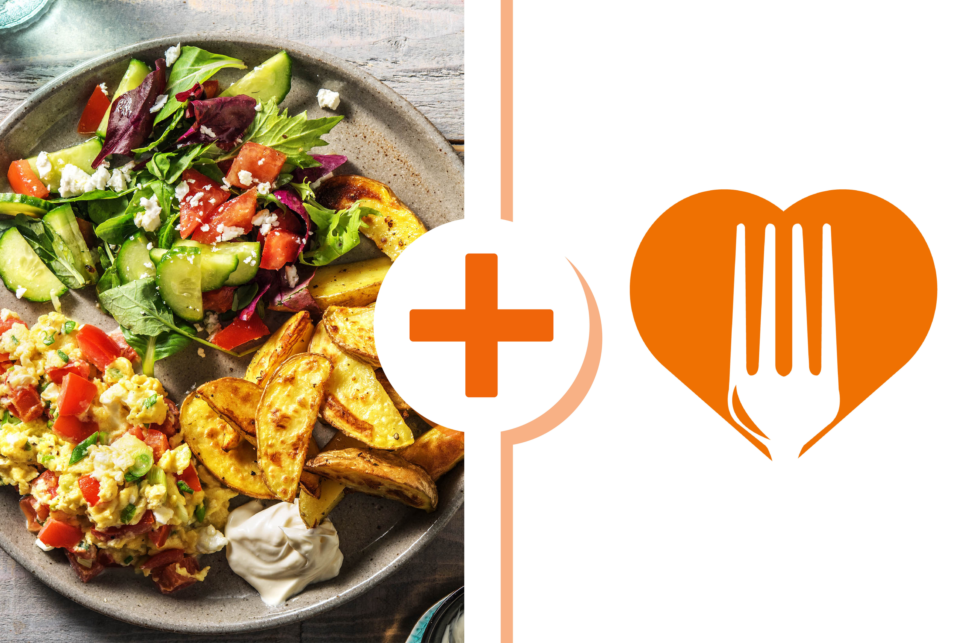 Roerei met tomaat en feta