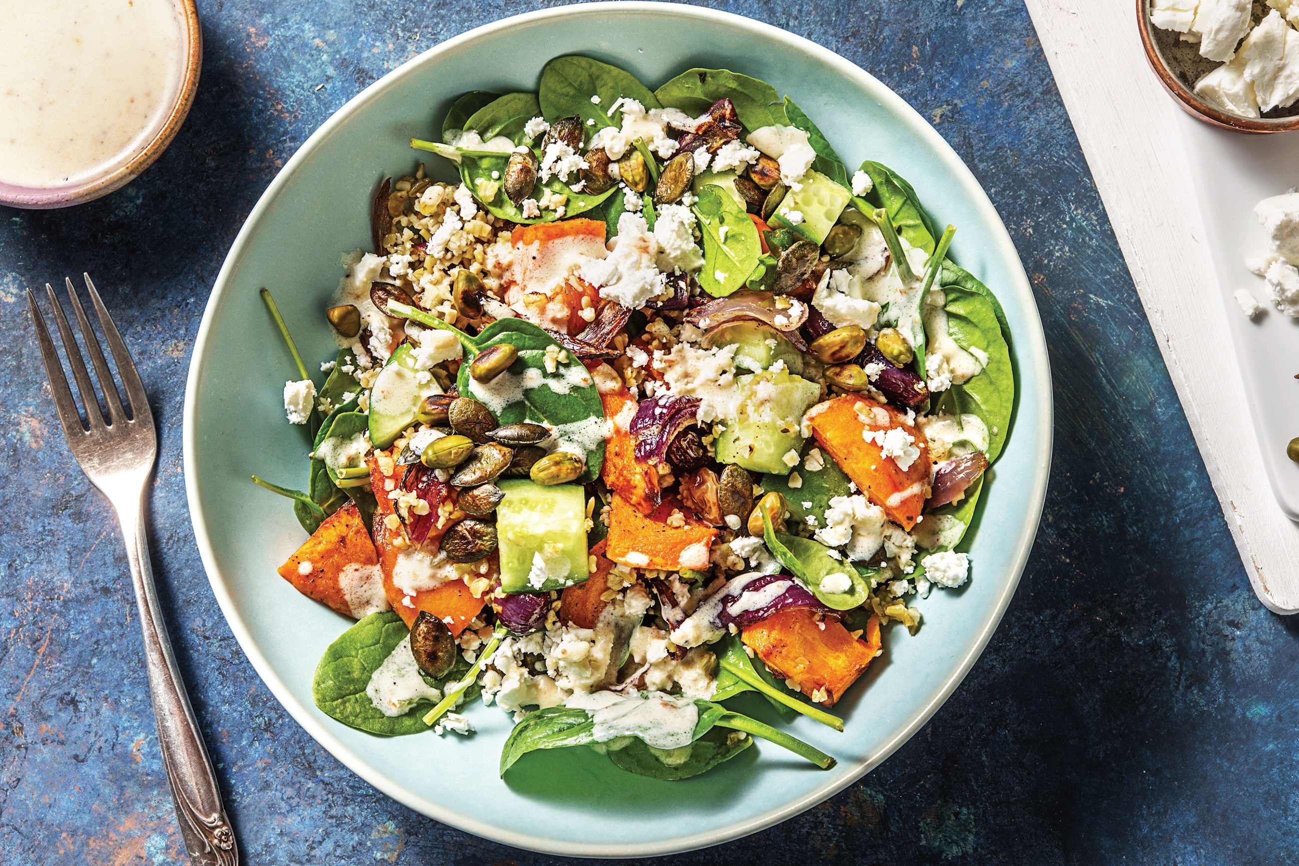 North African Spiced Pumpkin & Freekeh Bowl