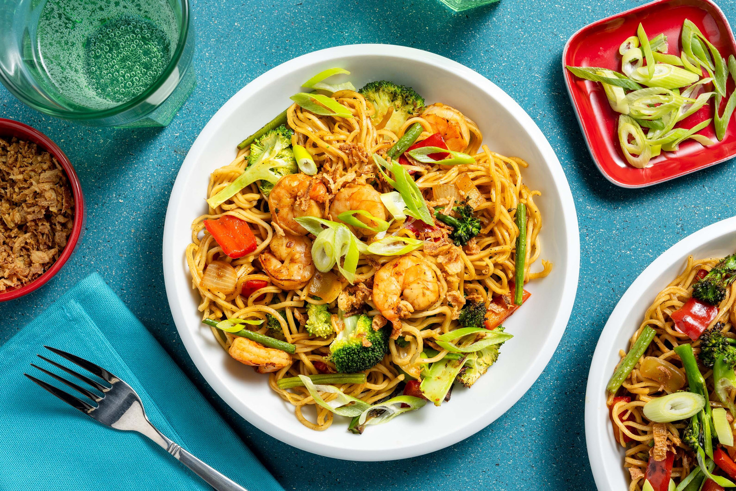 Singapore-Inspired Noodles & Shrimp