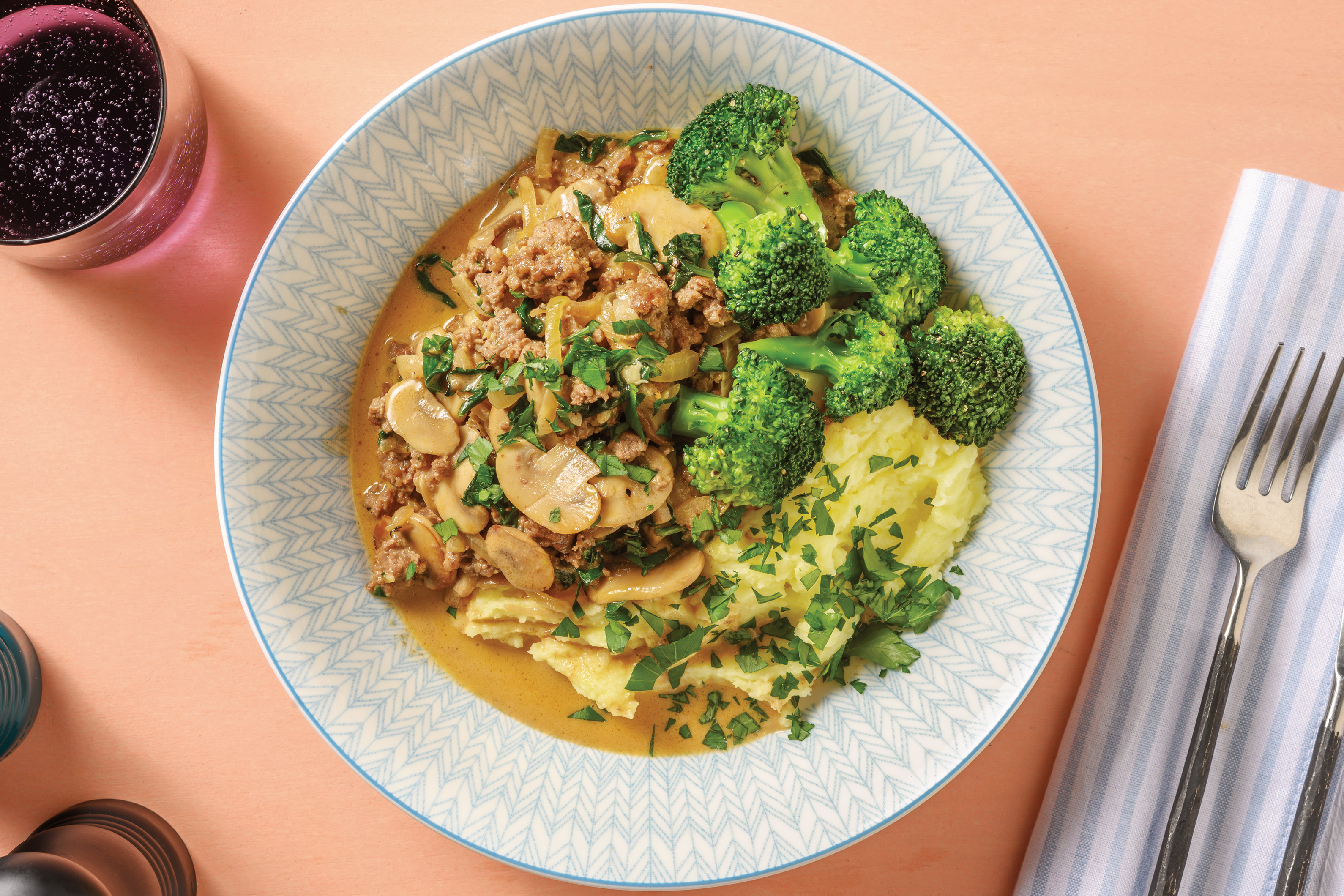 Cheats Beef & Mushroom Stroganoff