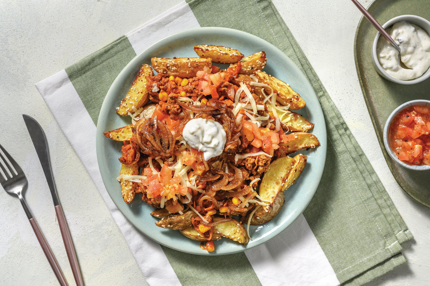 Cheeseburger-Style Beef Loaded Wedges
