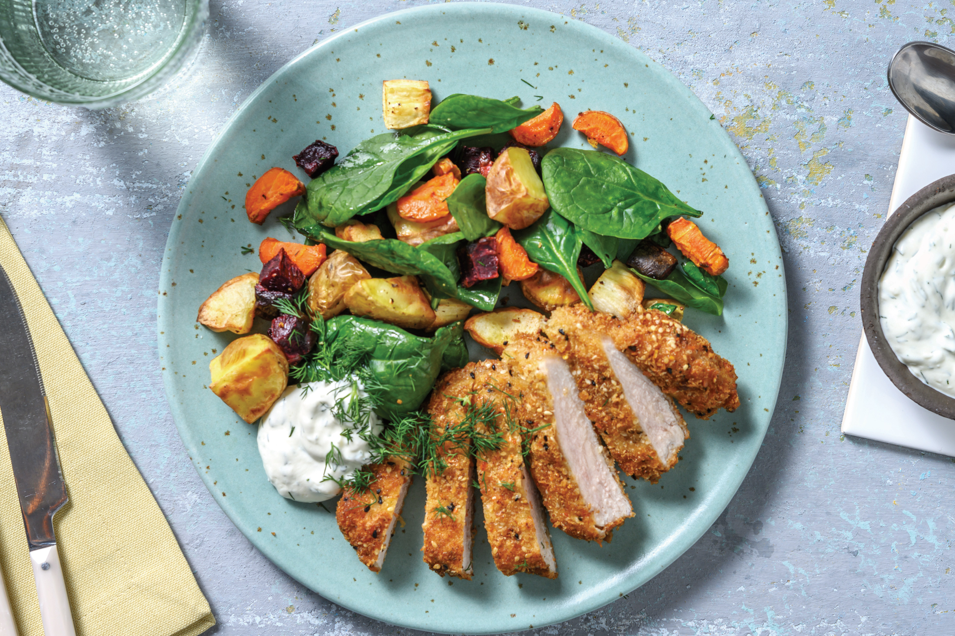 Dukkah-Crusted Pork Schnitzel