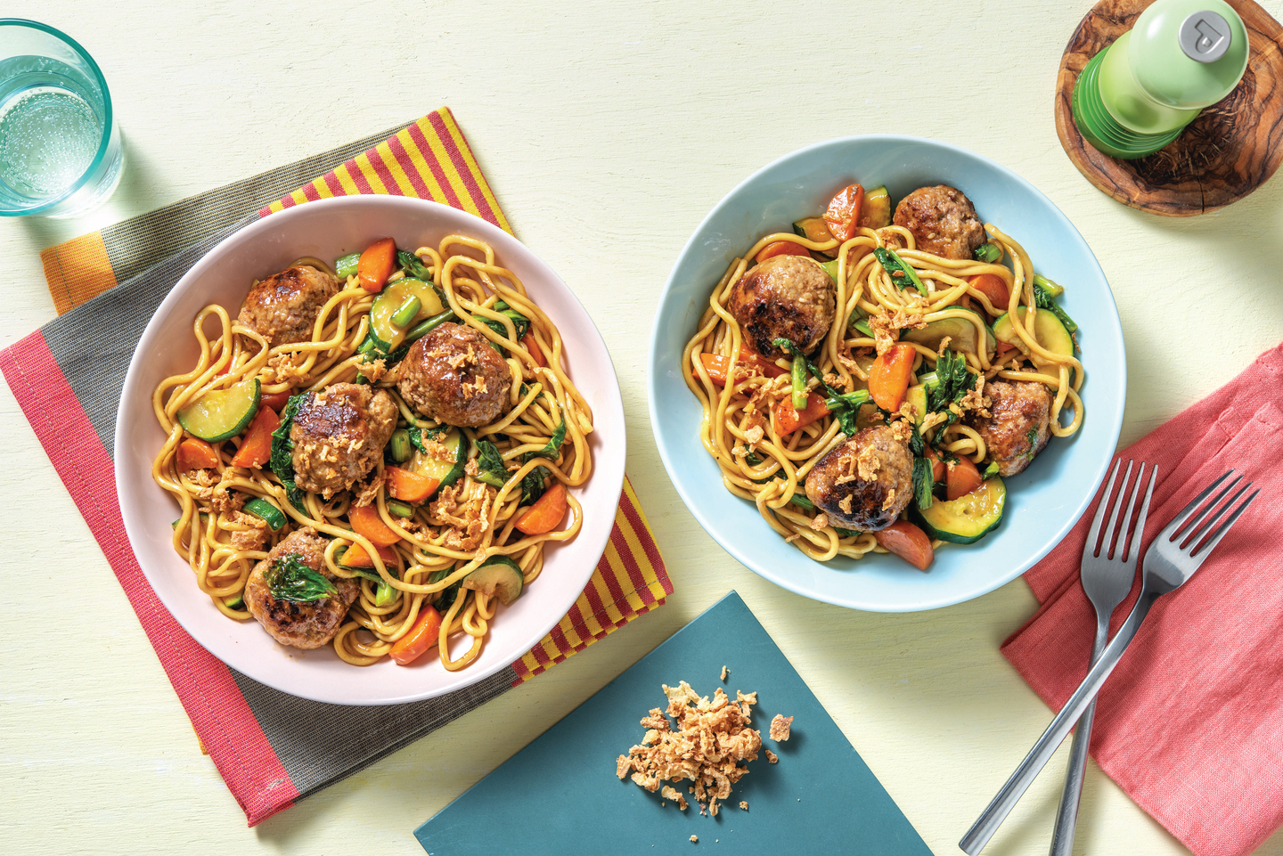 Garlic & Sesame Beef Meatball Noodles