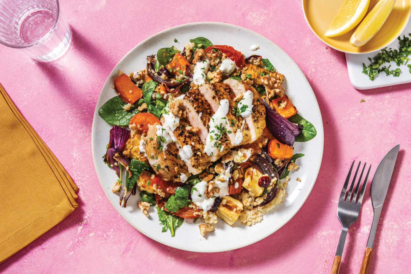 Moroccan-Style Pork & Roast Veggie Couscous