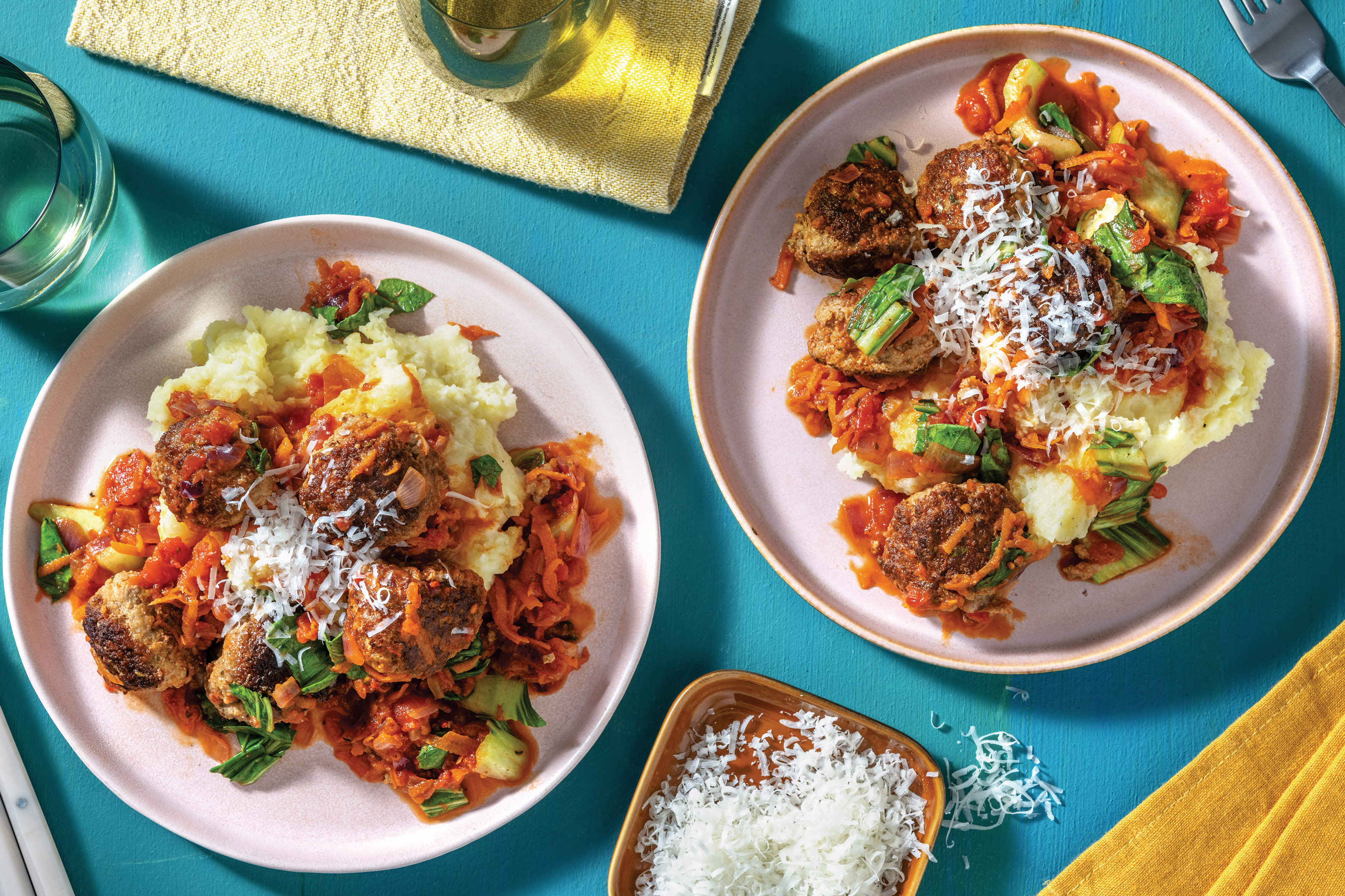 Cheesy Pesto Venison & Beef Meatballs