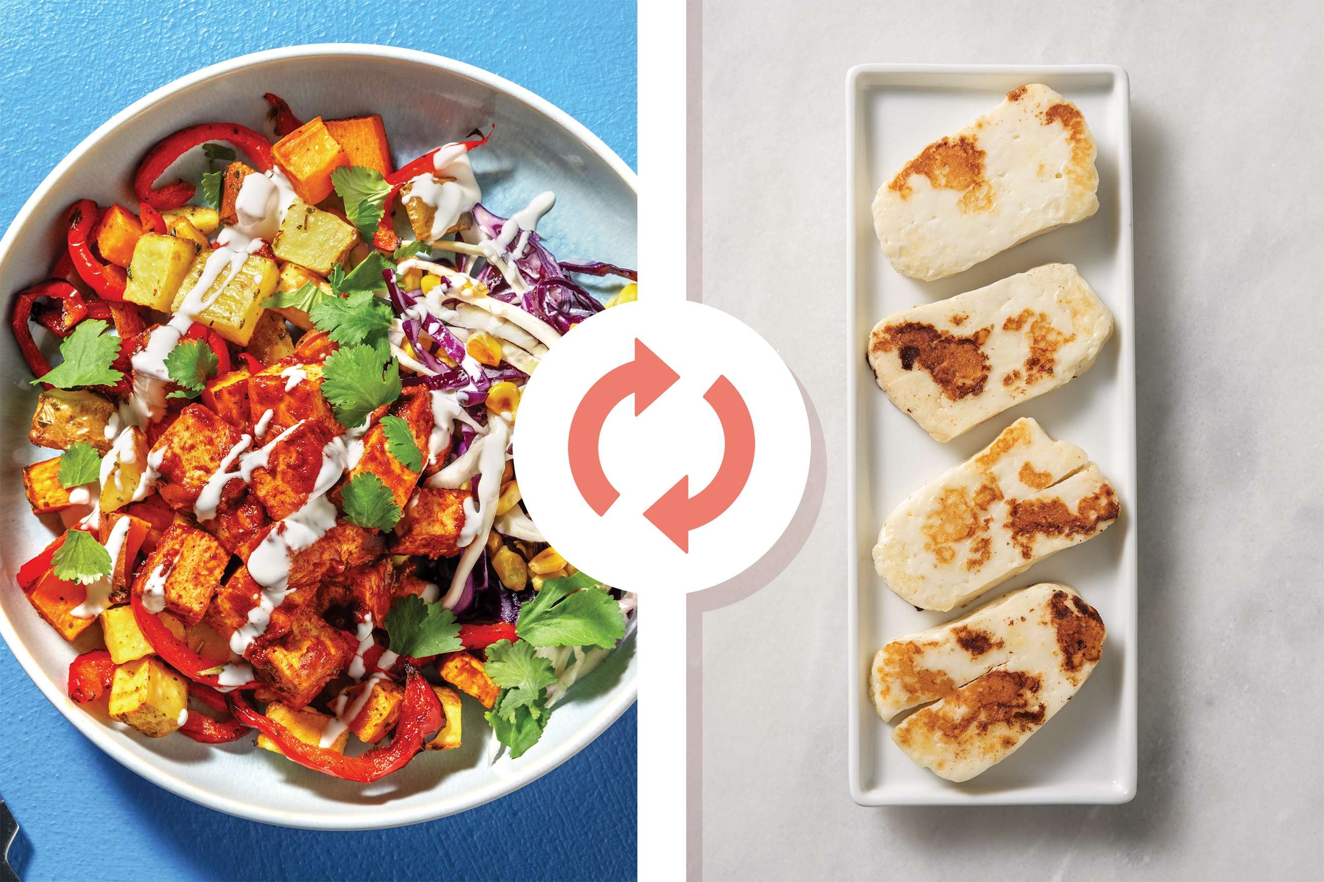 Tex-Mex Haloumi & Roasted Veggie Buddha Bowl