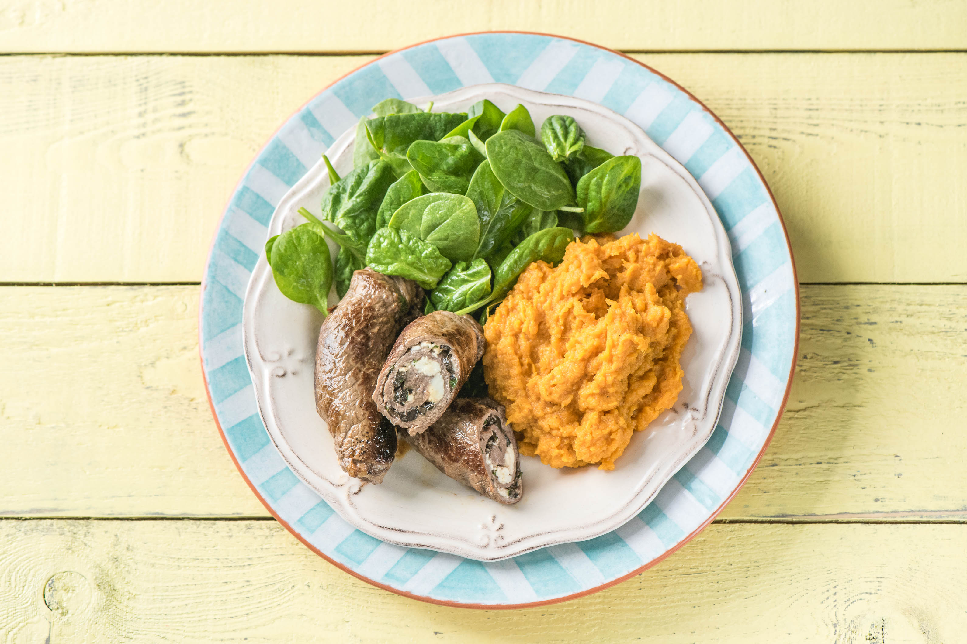 Olive & Fetta Steak Involtini