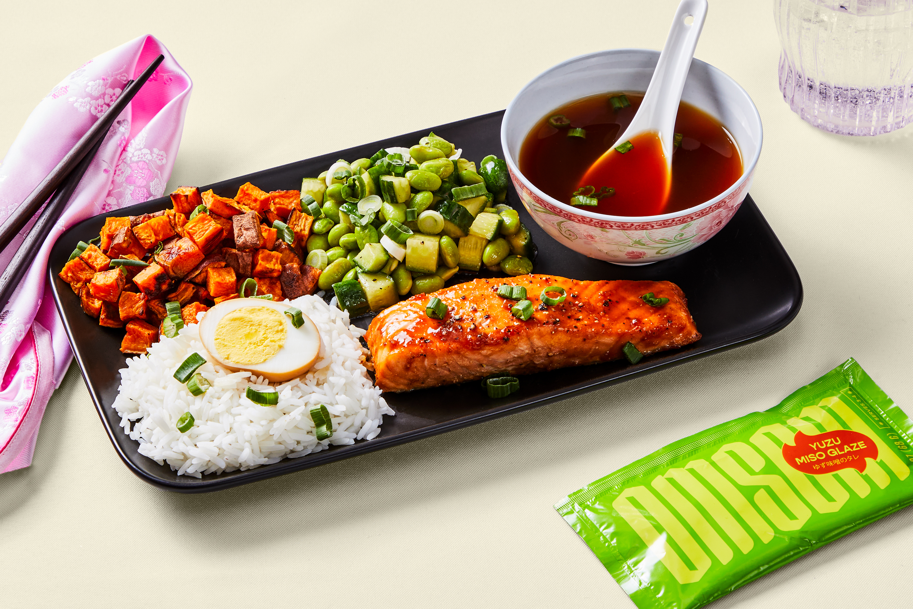 Omsom Yuzu Miso-Glazed Salmon Bento