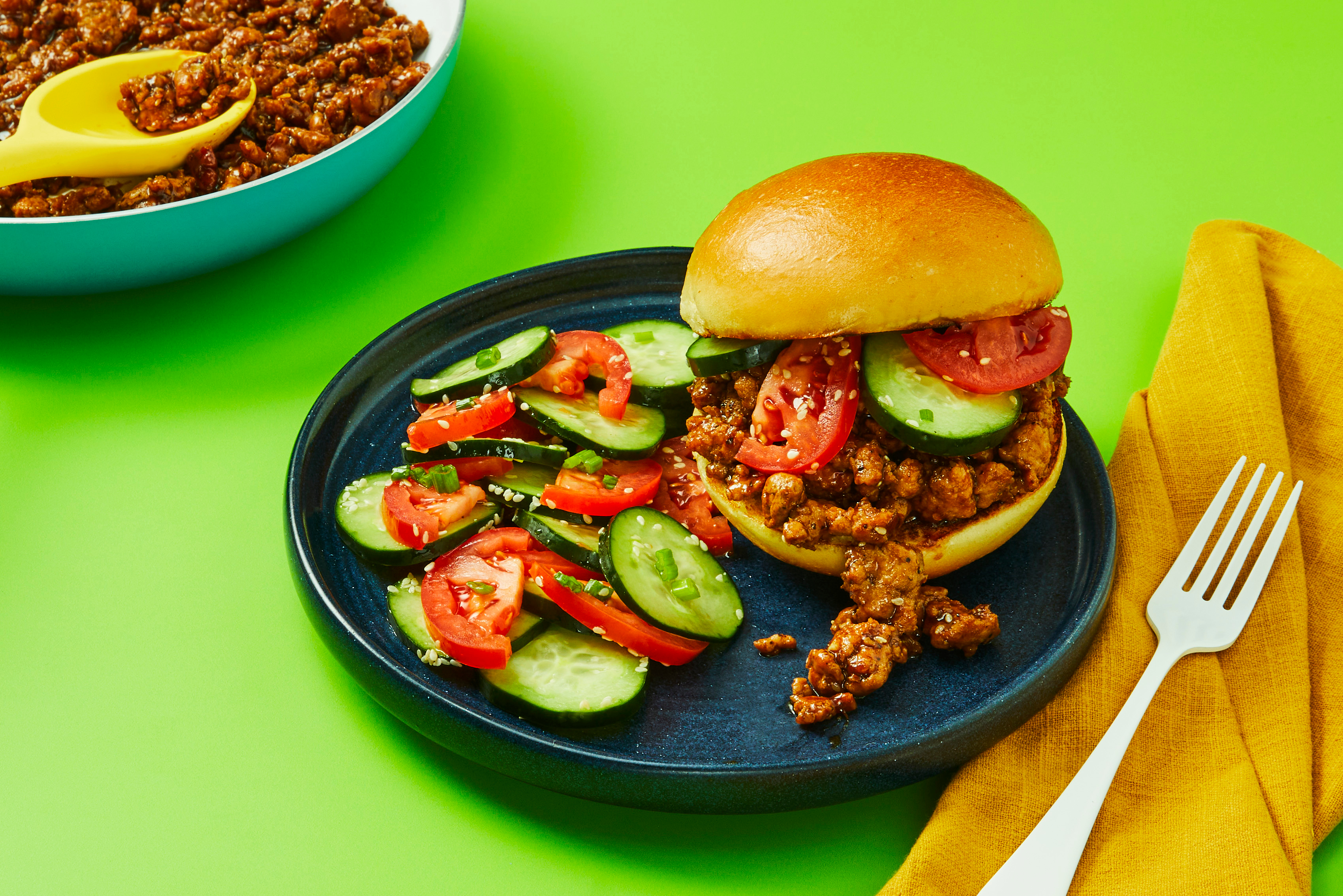 One-Pan Sesame Beef Sloppy Joes