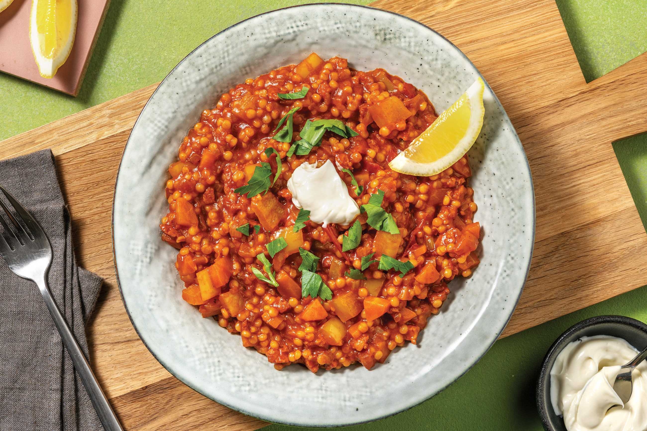 One-Pan Spanish Chorizo & Couscous Stew