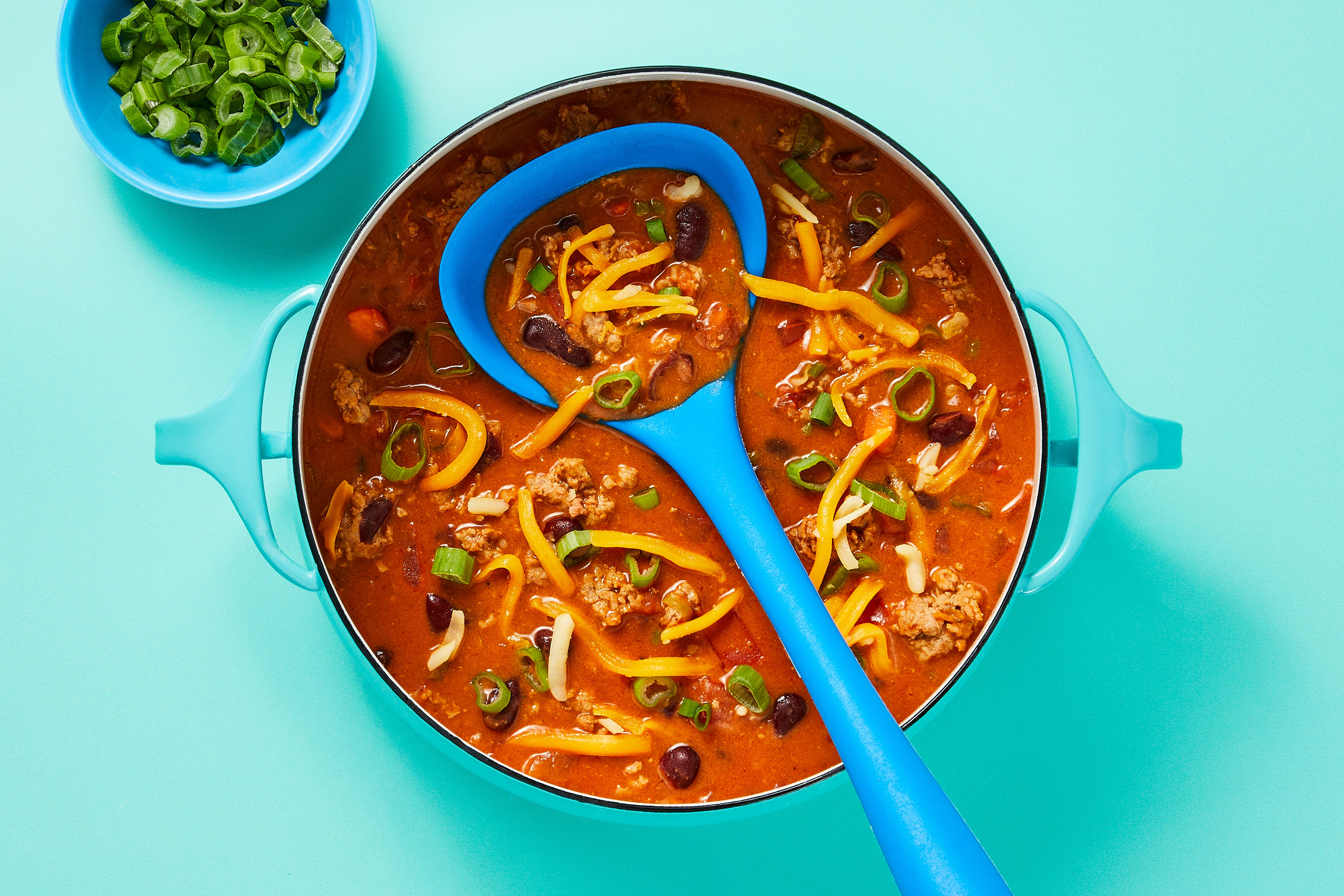 One-Pot Cheesy Taco Turkey & Bean Soup