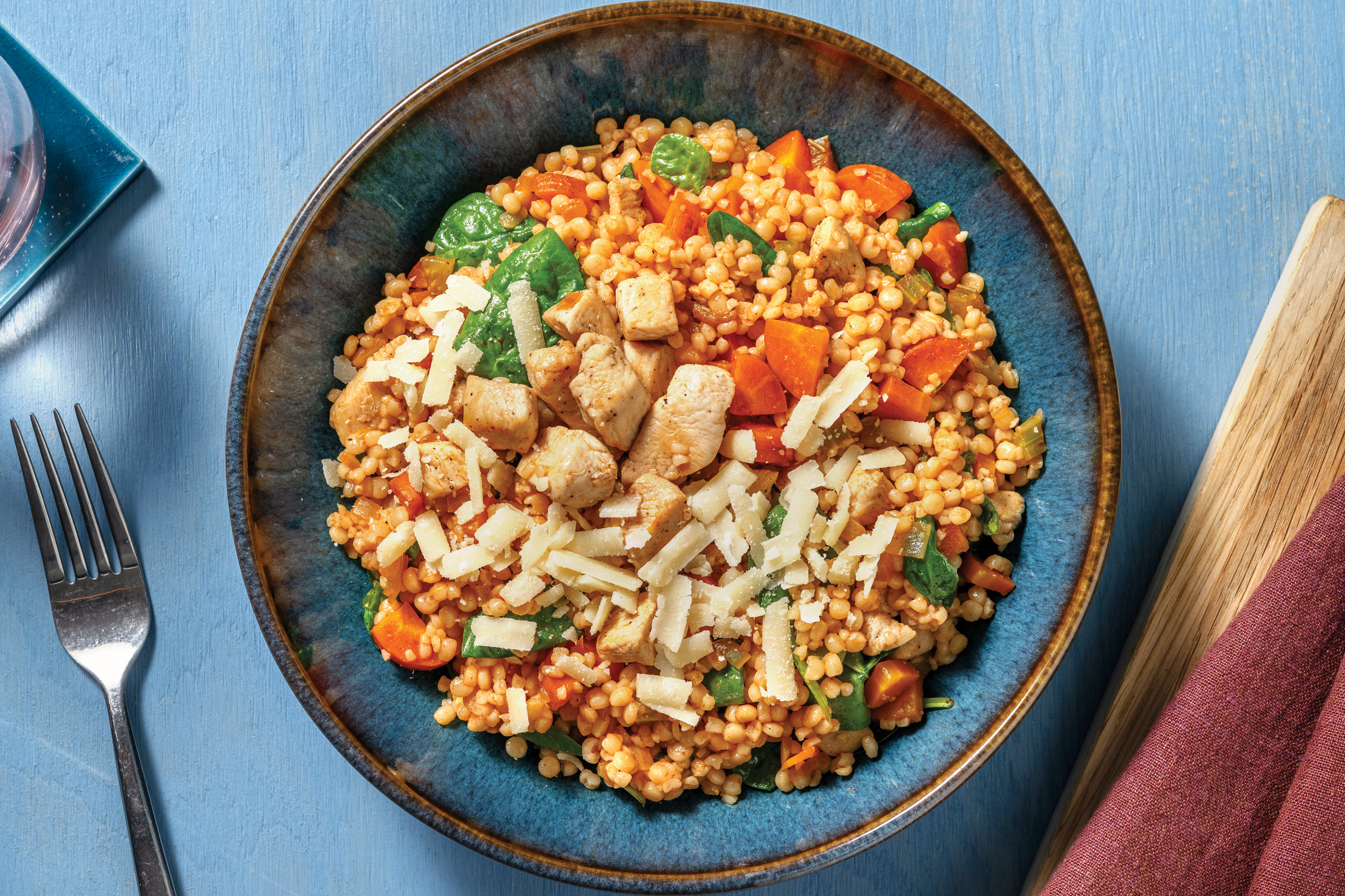 Quick One-Pot Chicken & Israeli Couscous